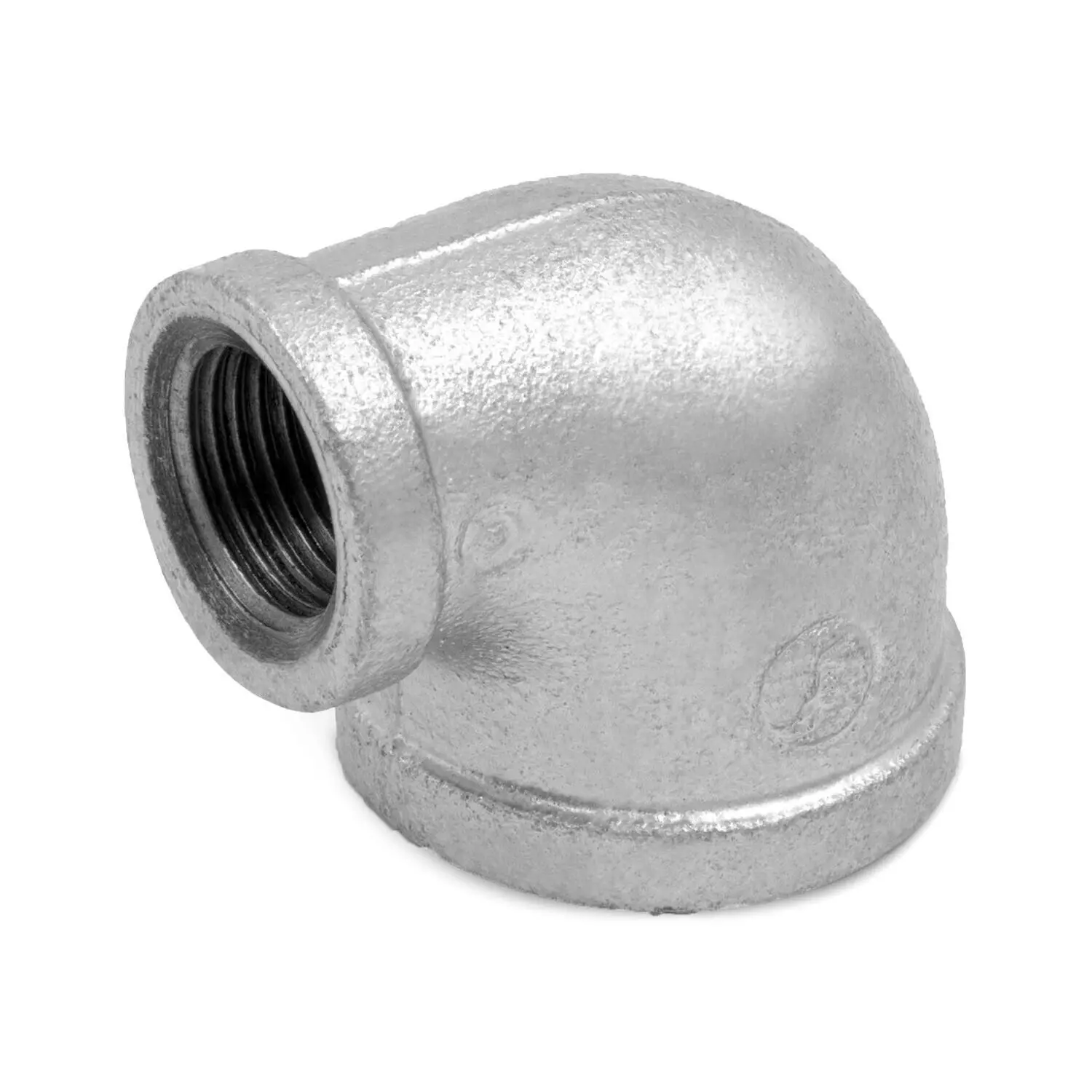 Изображение товара Угольник переходной 90 3/4x1/2 дюйма чугун оцинкованный Китай