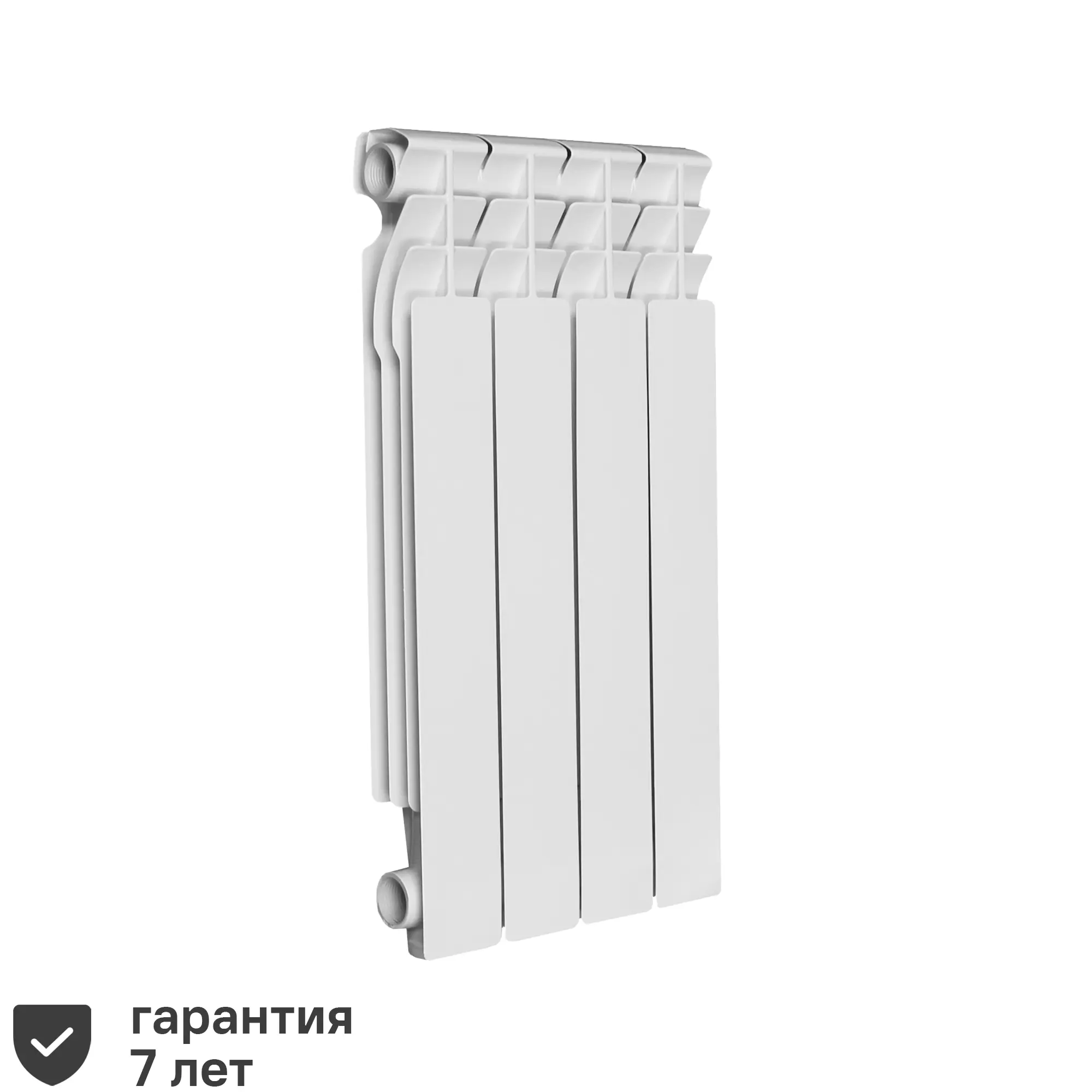 Изображение товара Радиатор секционный Oasis Aluminium 500/70 4 секции боковое подключение алюминий белый