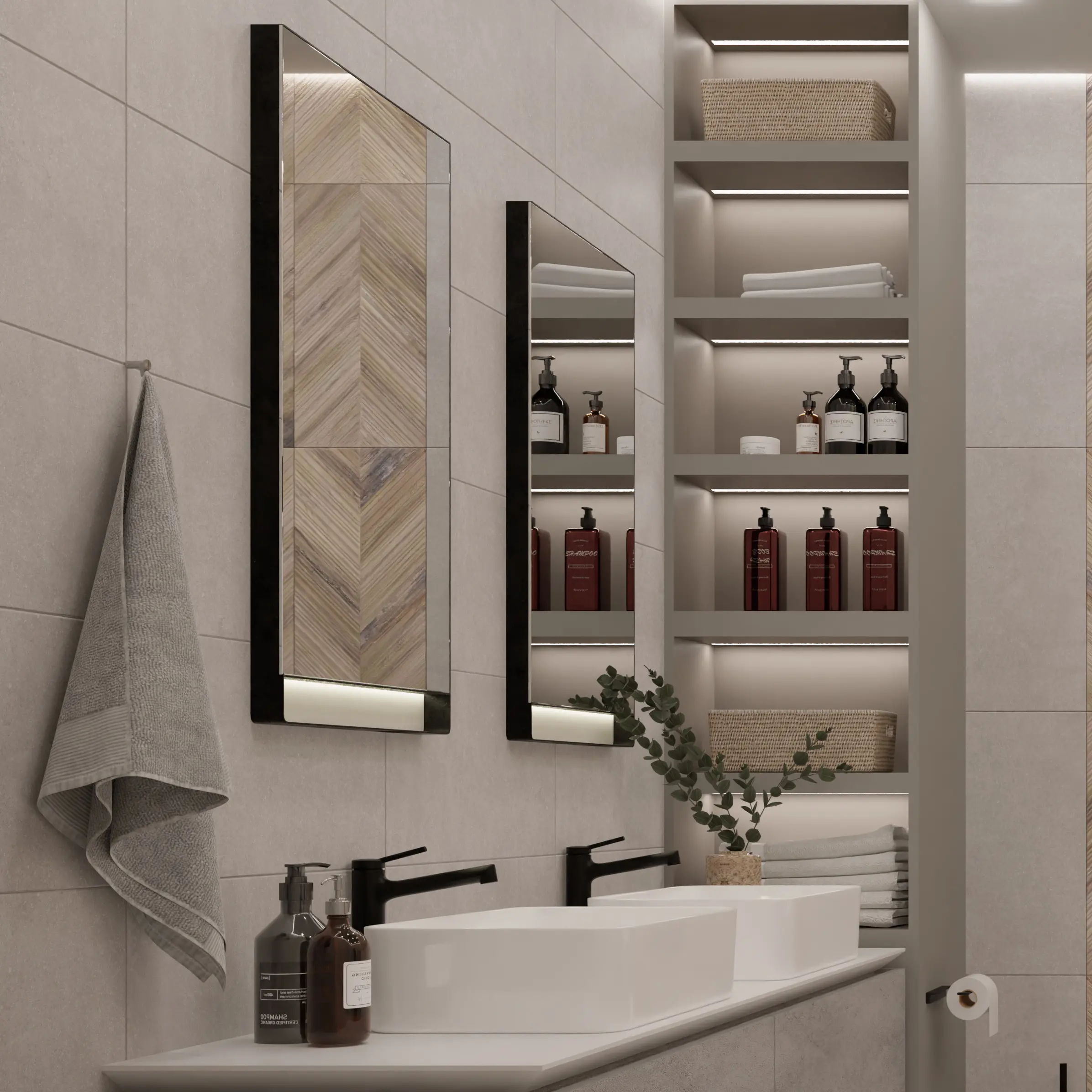 Изображение товара Плитка настенная Керамин Студио 60x30 см бетон матовая для интерьера