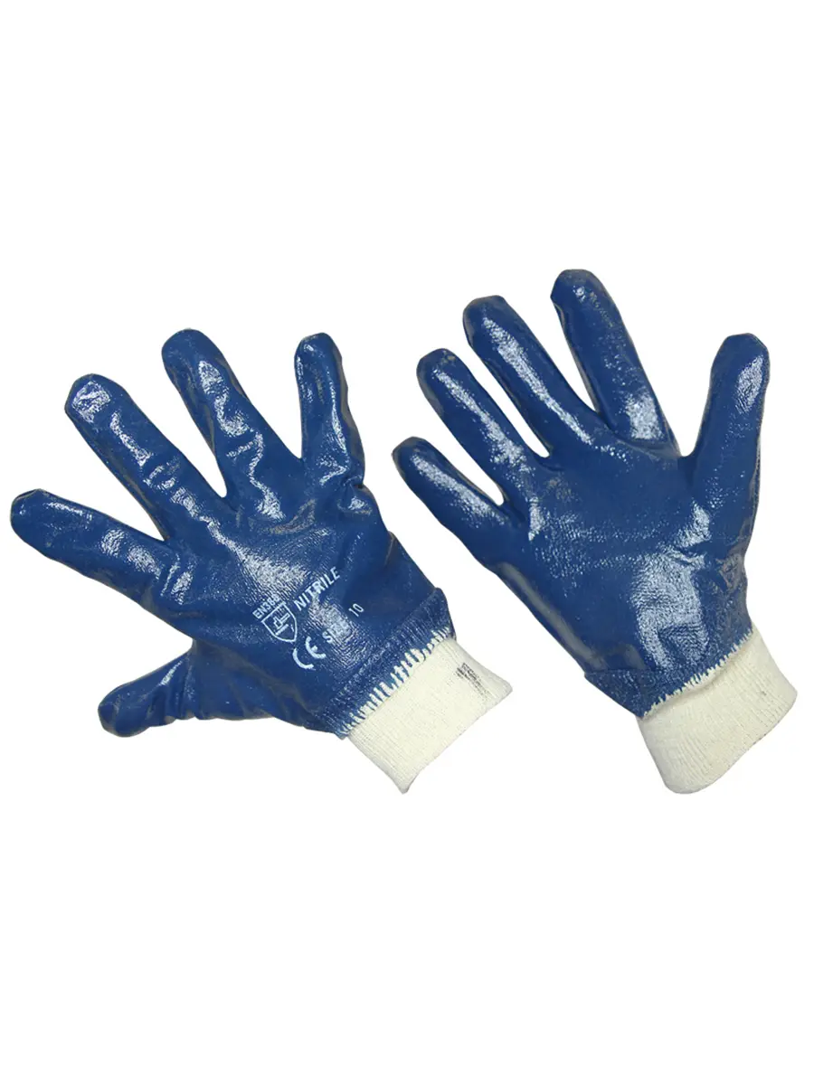 Изображение товара Перчатки хлопоковые с нитриловым покрытием Noname 09-0236 цвет синий
