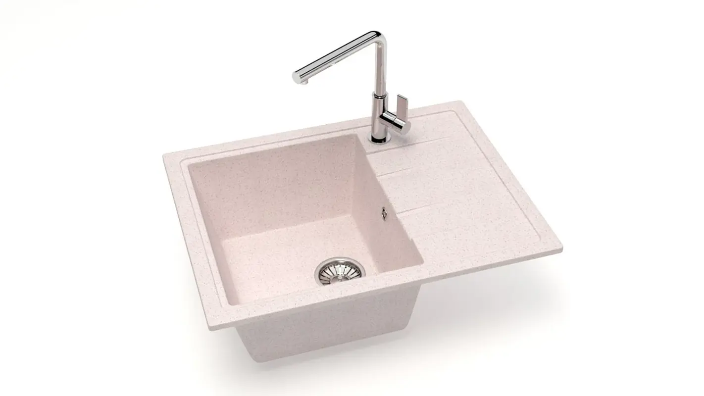 Изображение товара Врезная мойка Glanz J150G033-K 47x57.50x21.50 см кварц цвет бежевый