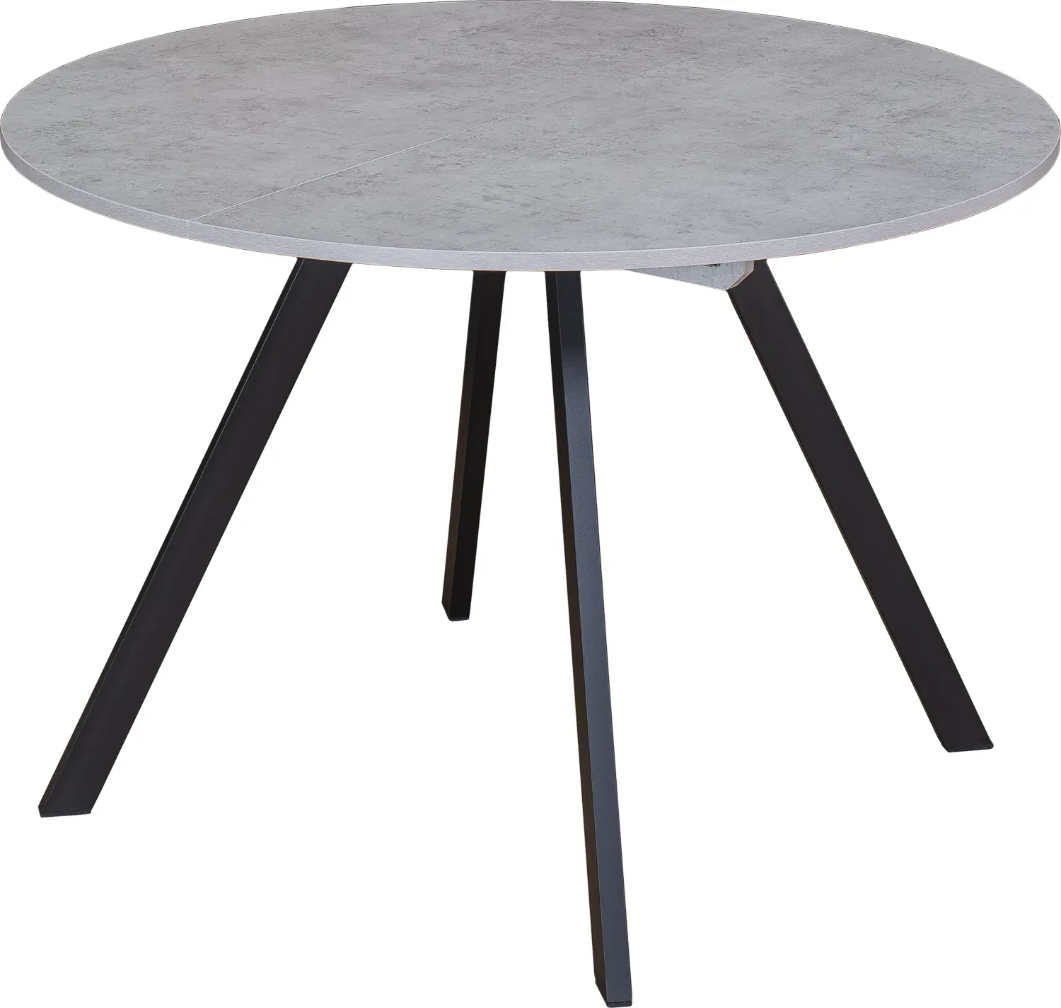 Изображение товара Кухонный стол круглый Домотека Вита раскладной 110-147x75x110 см ЛДСП