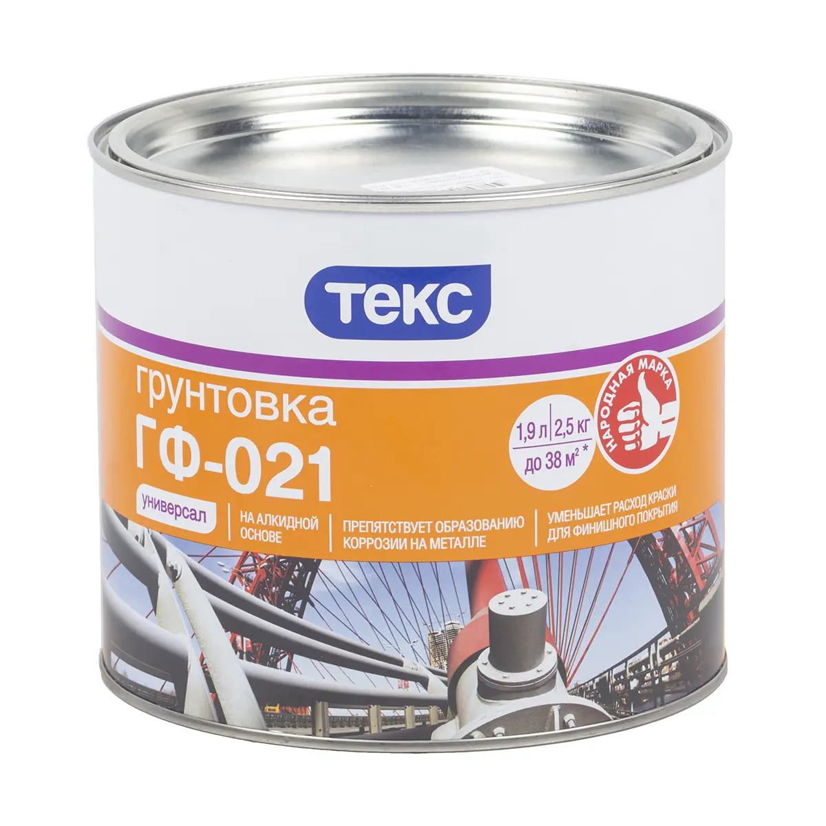 Изображение товара Грунтовка Текс Универсал ГФ-021 коричневый 2.5л