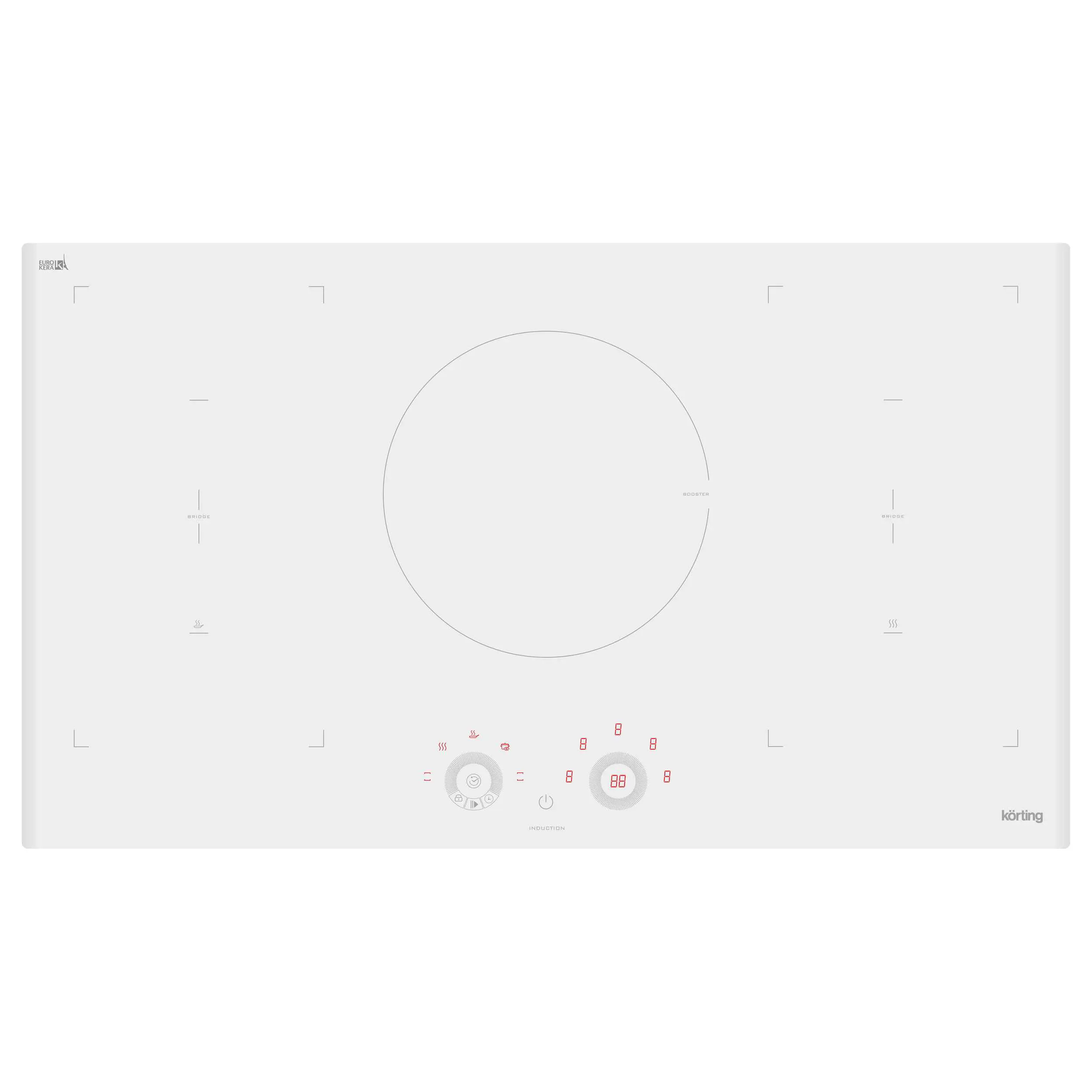Изображение товара Индукционная варочная панель Korting HIB 95750 BW Smart 90 см 5 конфорок цвет белый