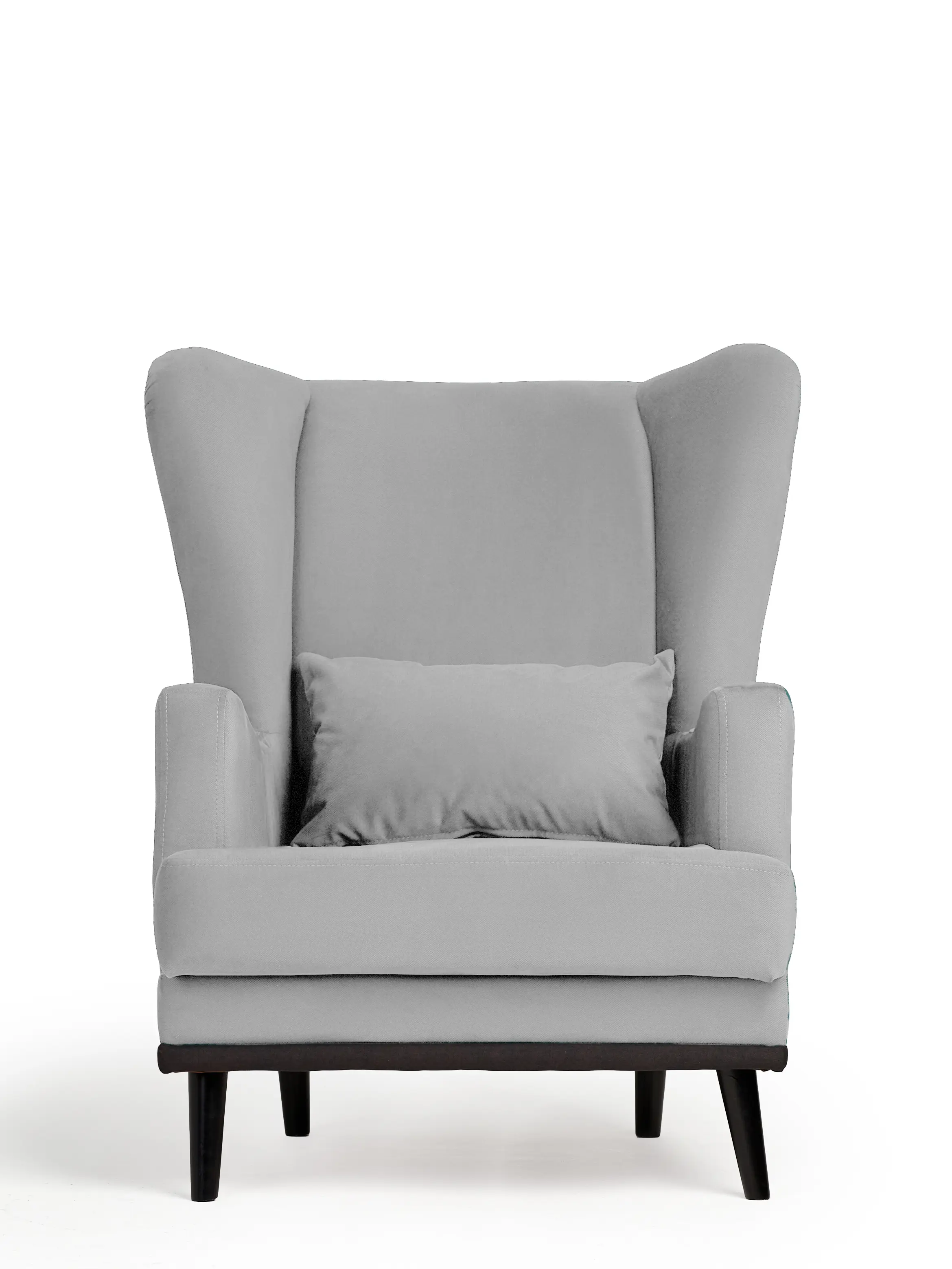 Изображение товара Кресло Оскар Max светло-серое велюровое, удобное для дома