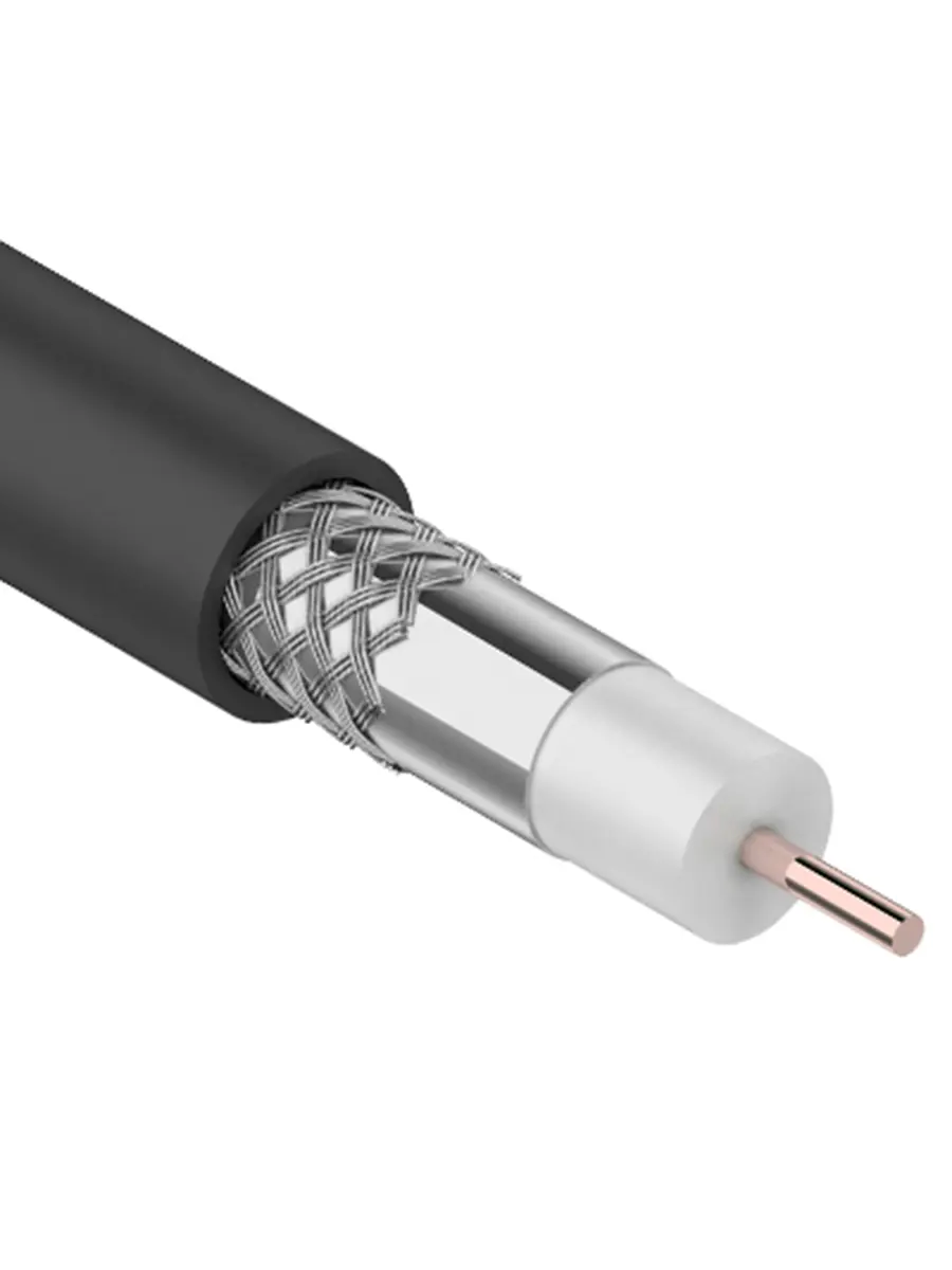Изображение товара Кабель телевизионный PROconnect RG-6U 75 Ом 100 м outdoor цвет черный