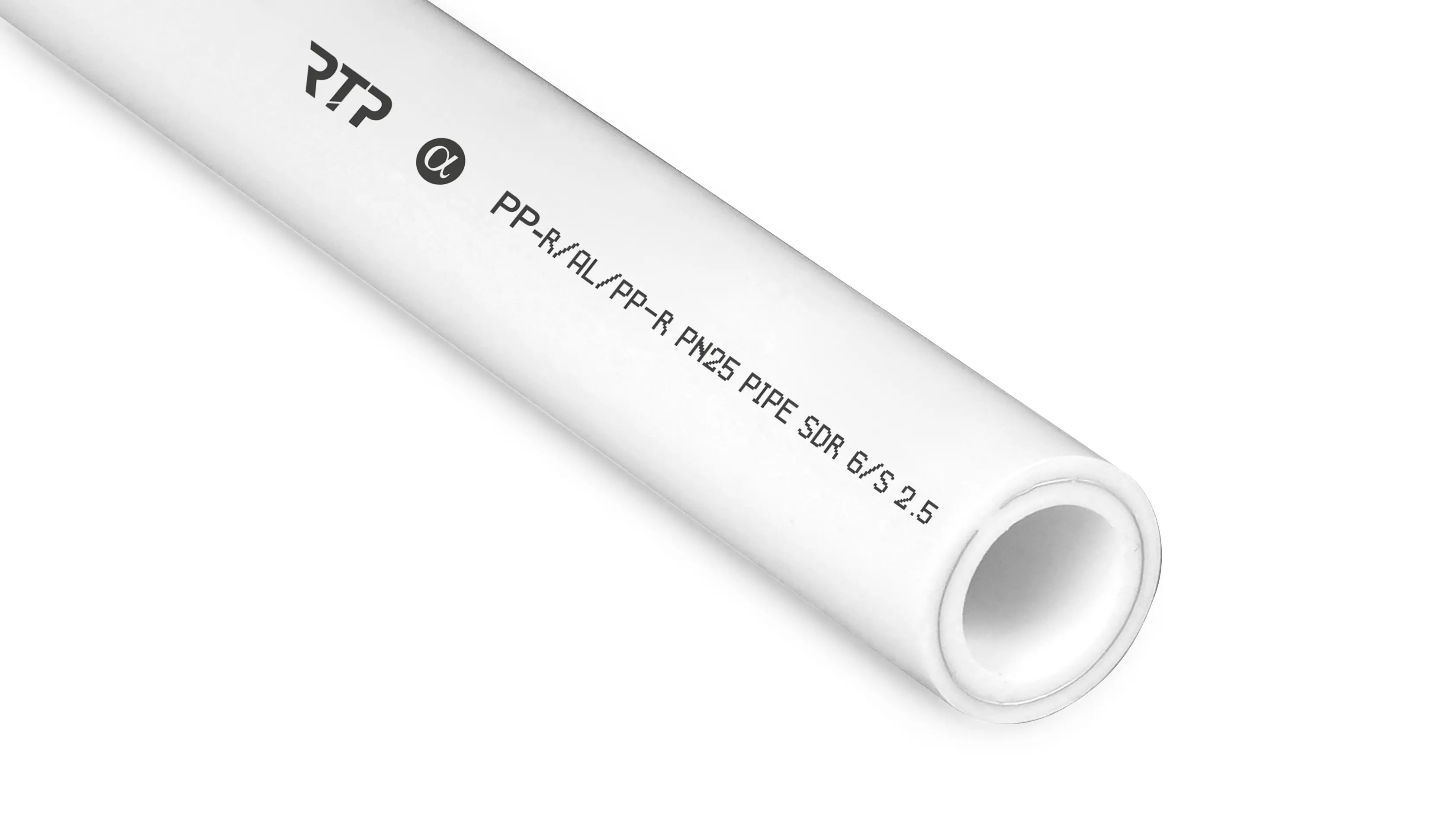 Изображение товара Полипропиленовая армированная алюминием труба РТП 40 мм 2 м PN25 для водоснабжения и отопления