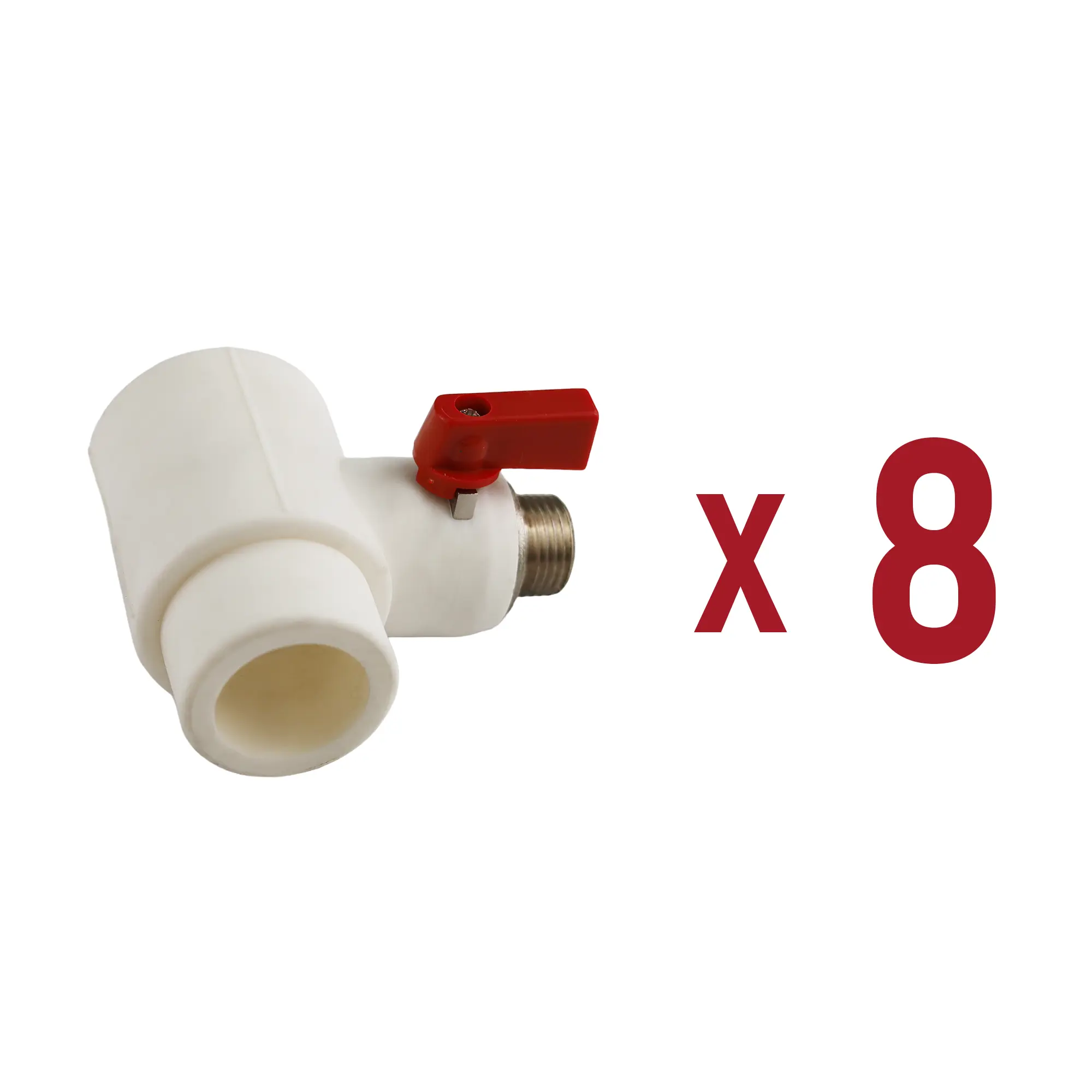 Изображение товара Тройник с шаровым краном Valtec VTp.781.0.04004 40x1/2" мм наружная резьба полипропилен 8 шт.