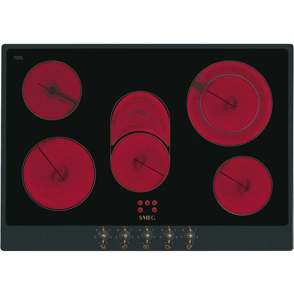 Изображение товара Индукционная варочная панель Smeg P875AO 71.80 см 5 конфорок цвет черный