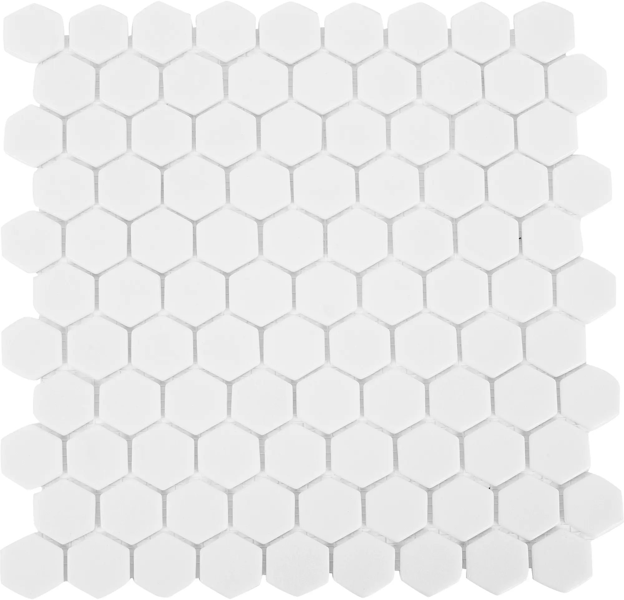 Изображение товара Стеклянная мозаика Vidrepur Hex Antislip 31.7х30.7 см белая для пола и стен
