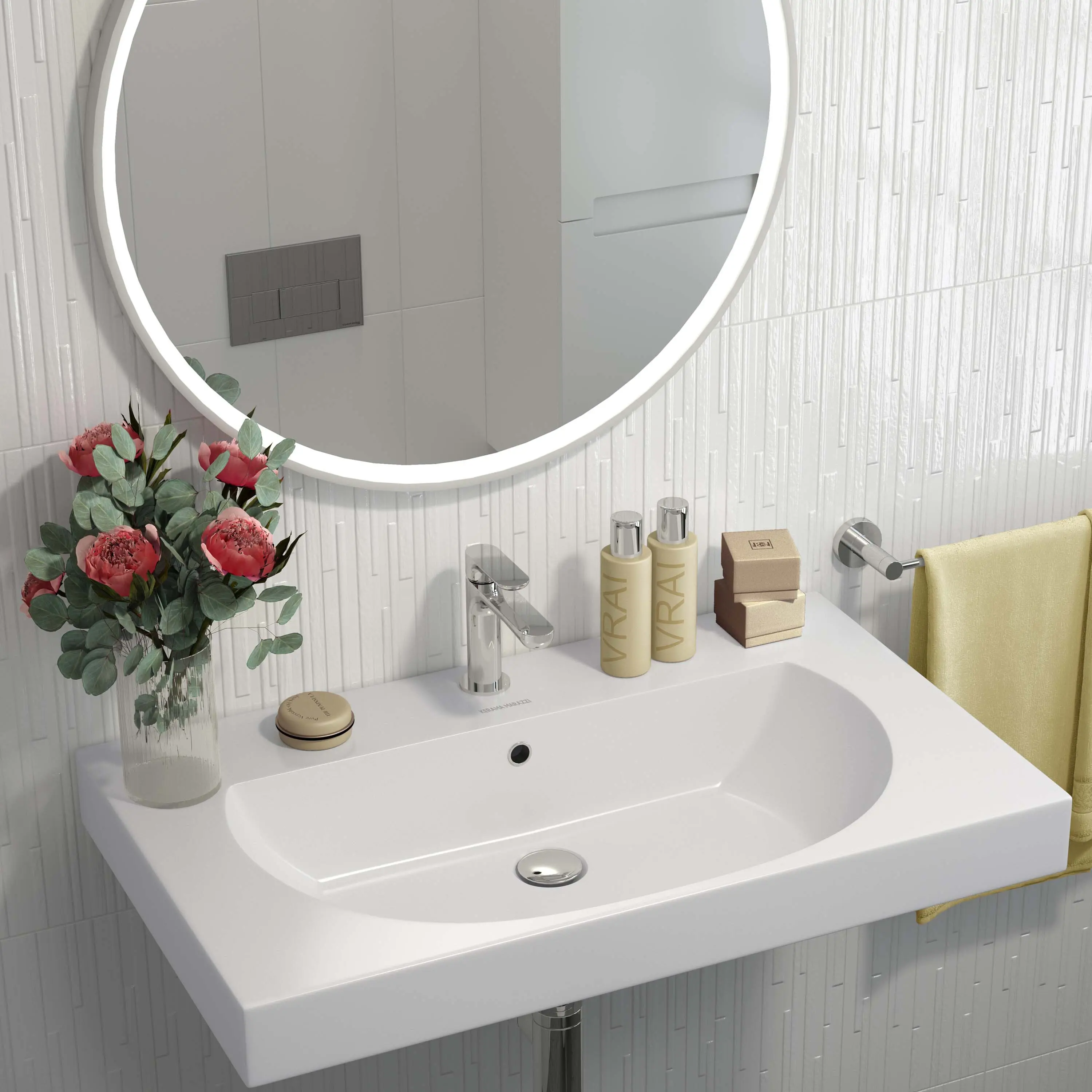 Изображение товара Плитка настенная Kerama Marazzi Сигма 20x60 см 1.2 м² глянцевая цвет белый геометрия