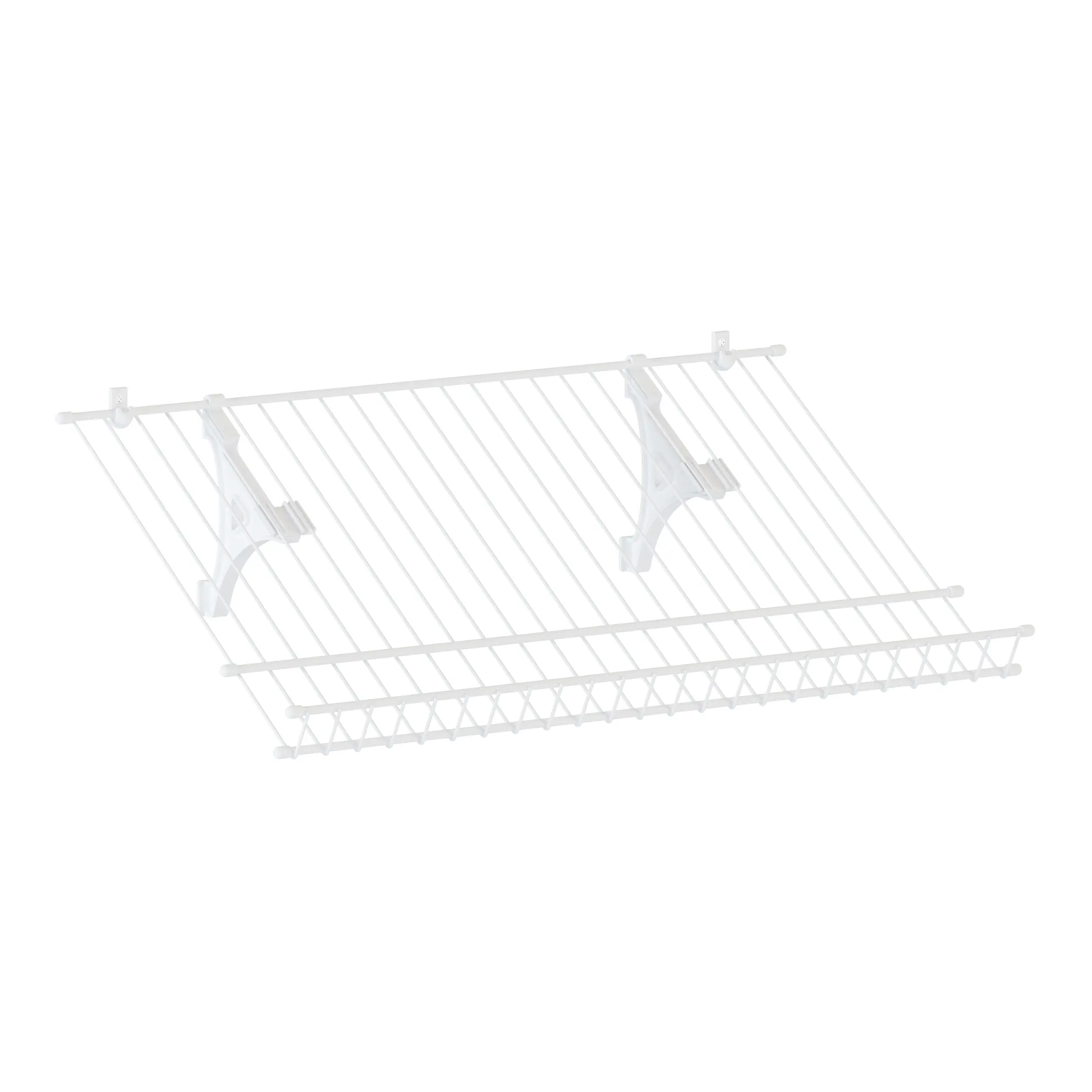 Изображение товара Полка для обуви Лофт-комплект 60x4x35 см металлическая белая серебристая или черная