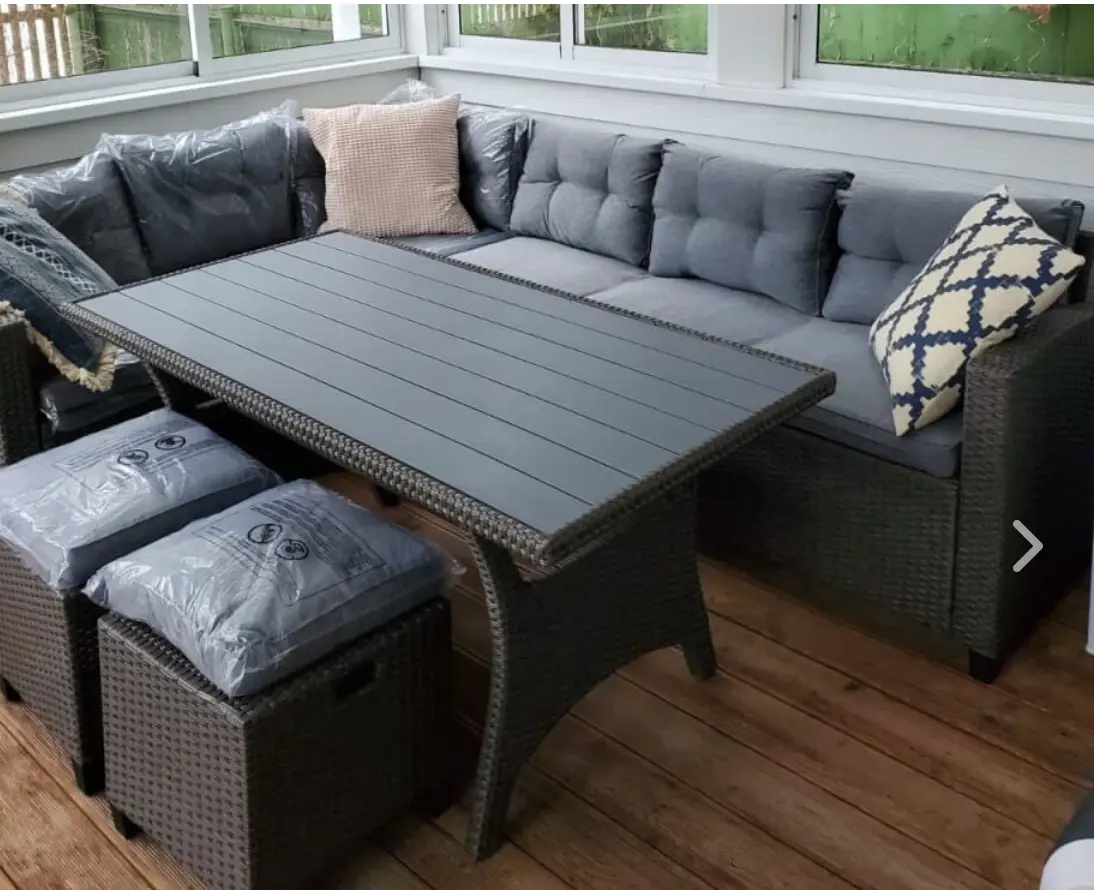 Изображение товара Садовая мебель для отдыха Афина мебель 307grey искусственный ротанг серый:стол, диван, 2 кресла