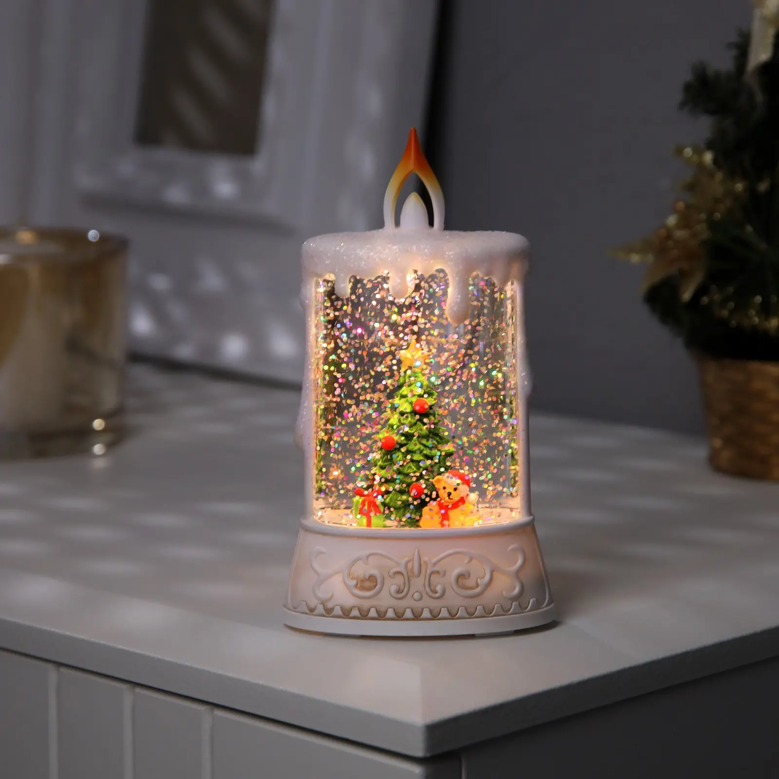 Изображение товара Светящаяся электрическая фигура Ёлка для дома Luazon lighting h 4.2 см разноцветный