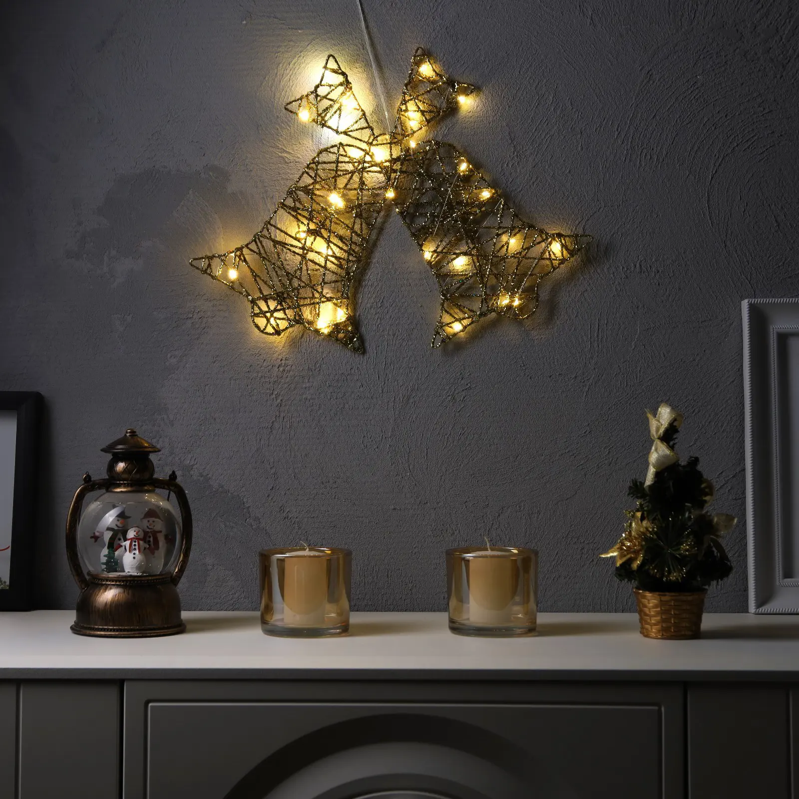 Изображение товара Светящаяся электрическая фигура Колокольчики для дома Luazon lighting h 30 см разноцветный