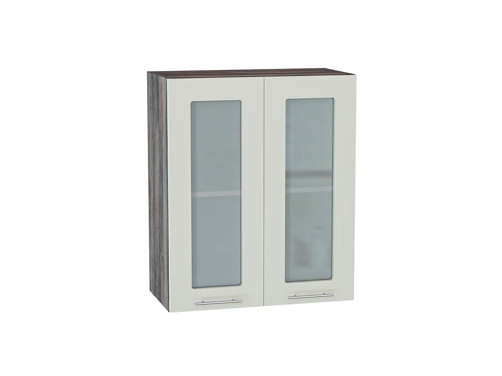 Изображение товара Навесной шкаф с 2-мя остекленными дверцами Сурская Мебель Валерия 60x71.60x31.80 см МДФ цвет кальяри/альбион софт