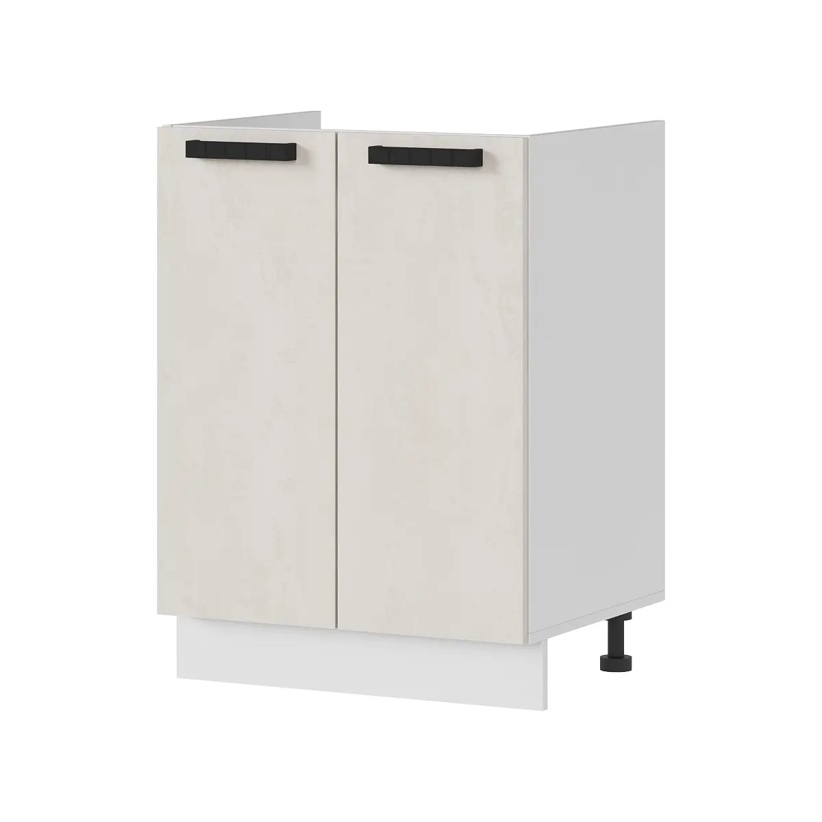 Изображение товара Кухонный шкаф под мойку Стендмебель Пасаденна 60x81.6x47.4 см ЛДСП цвет белый/шелковый камень