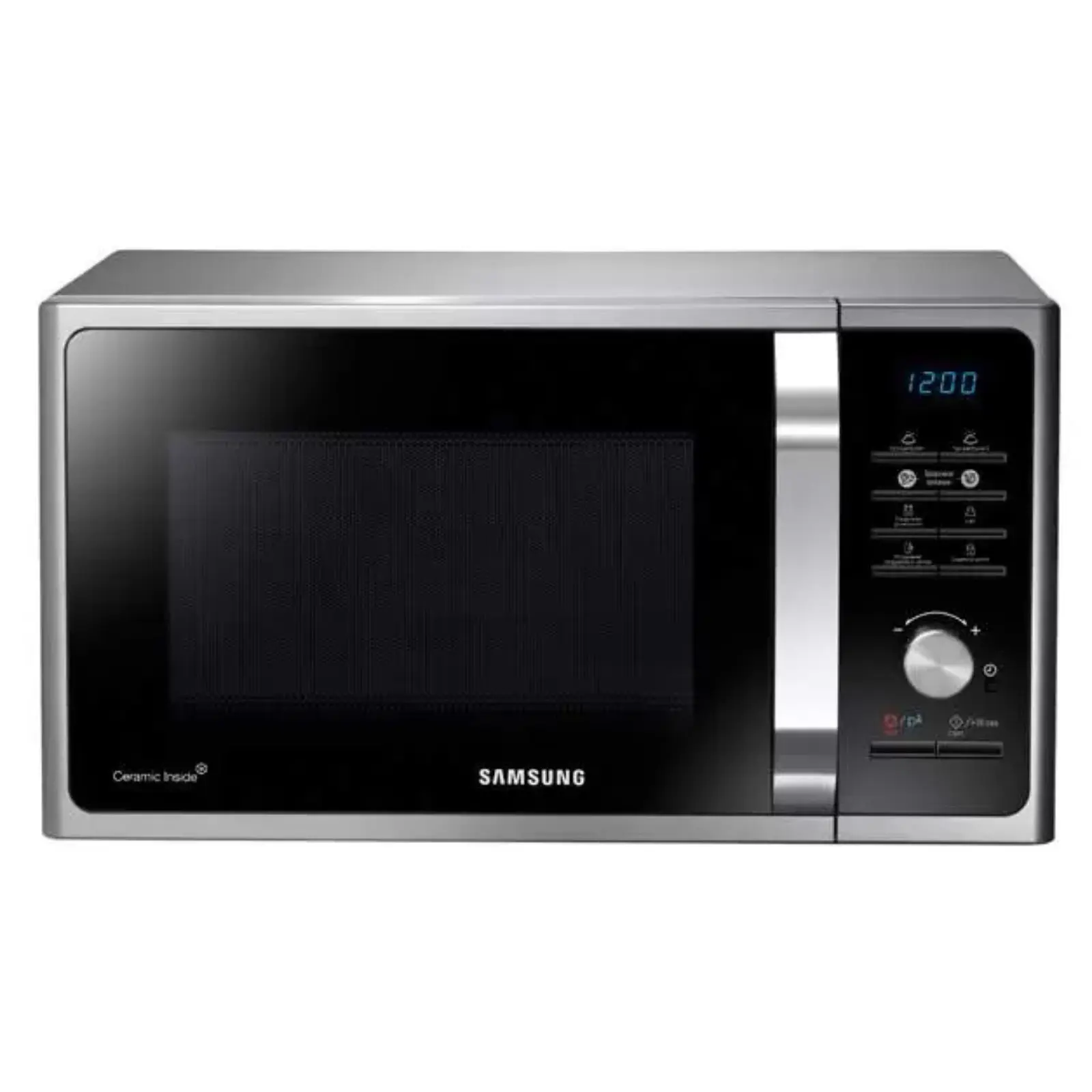 Изображение товара Отдельностоящая микроволновая печь Samsung MS23F302TAS 23 л 35x28x48 см цвет серебристый