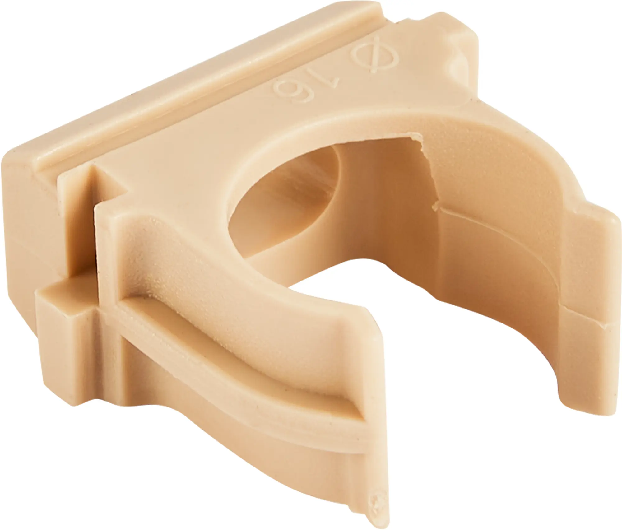 Изображение товара Крепеж-клипса для труб D16 мм цвет сосна 10 шт.