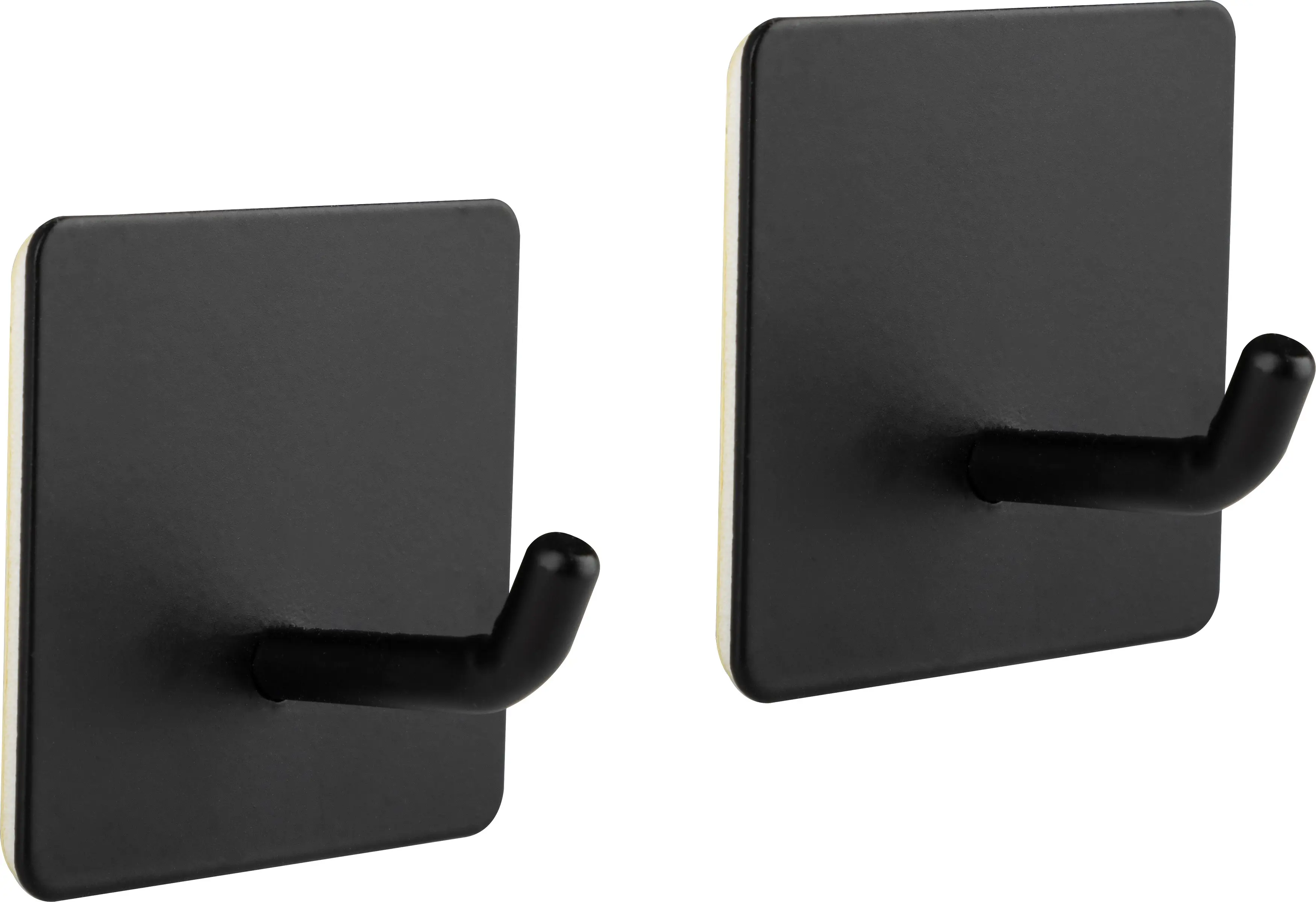 Изображение товара Набор крючков самоклеящиеся Квадрат 4.5x4.5 см, черный 2 шт.