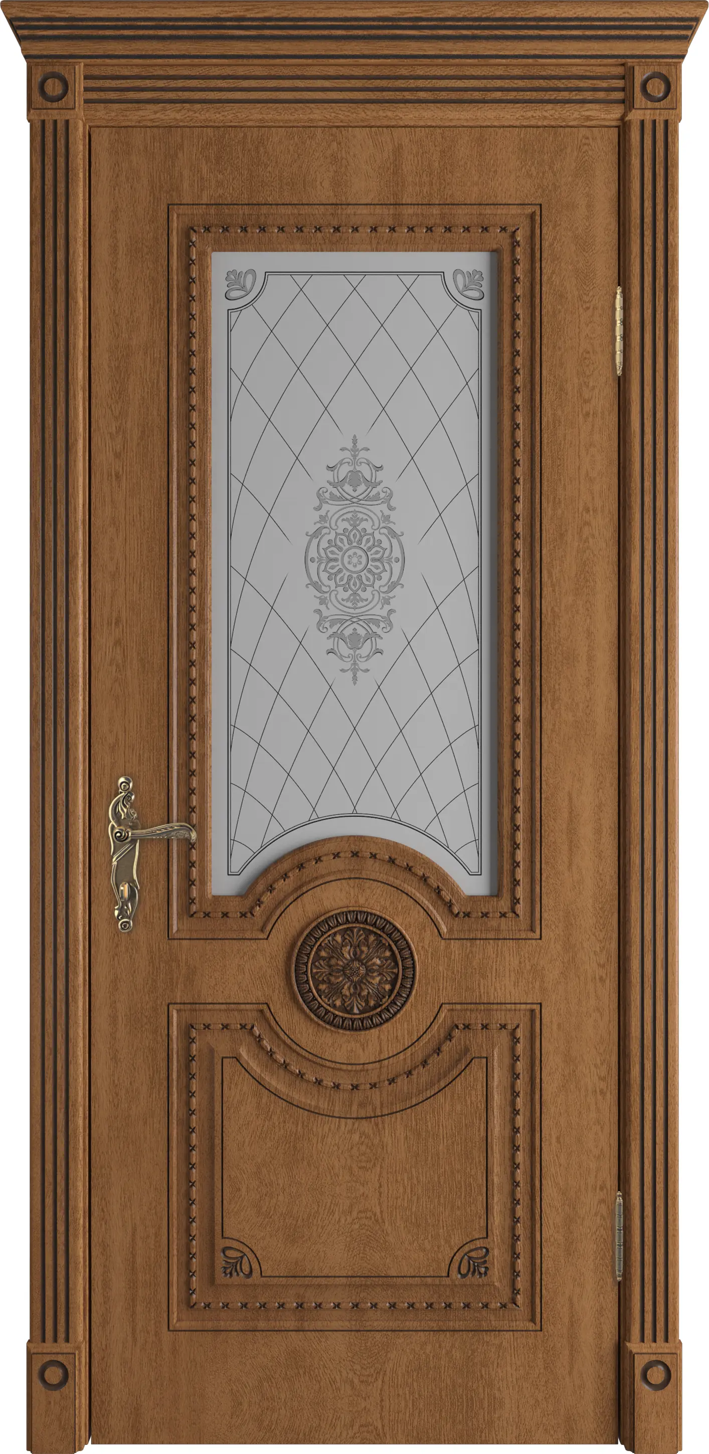 Изображение товара Дверь межкомнатная Грета 80x200 см ПВХ Дуб Аурум с замком