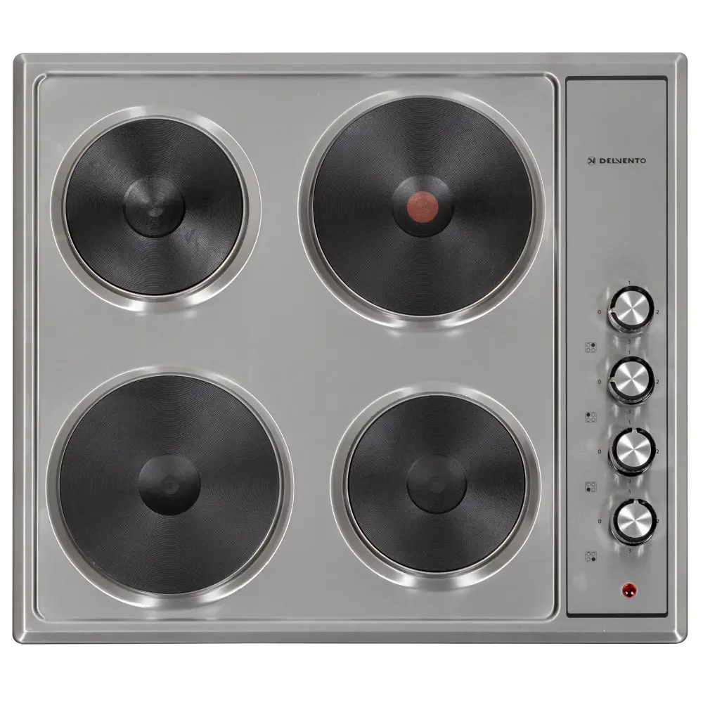 Изображение товара Электрическая варочная панель Delvento V60E04M001 58 см 4 конфорки цвет нержавеющая сталь