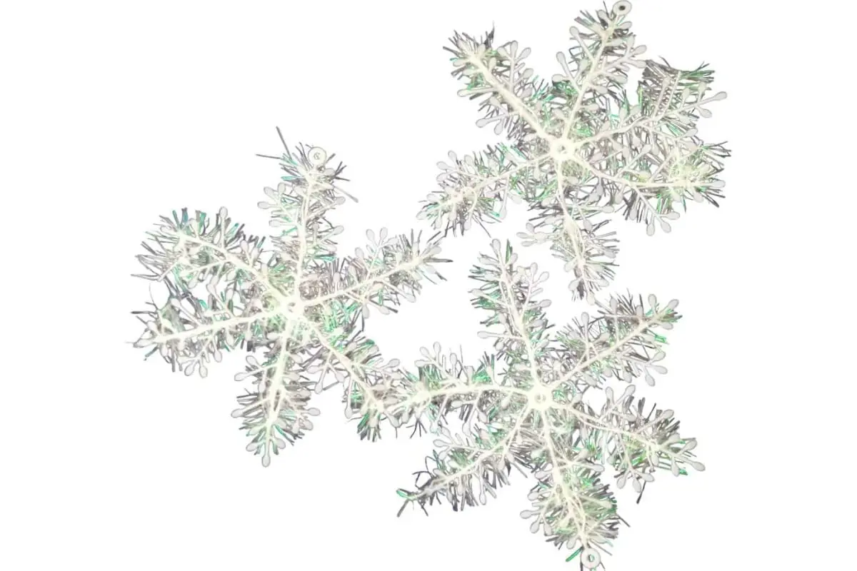 Изображение товара Набор елочных игрушек Снежинки Магия праздника NY013 16 см х 16 см белый 3 шт