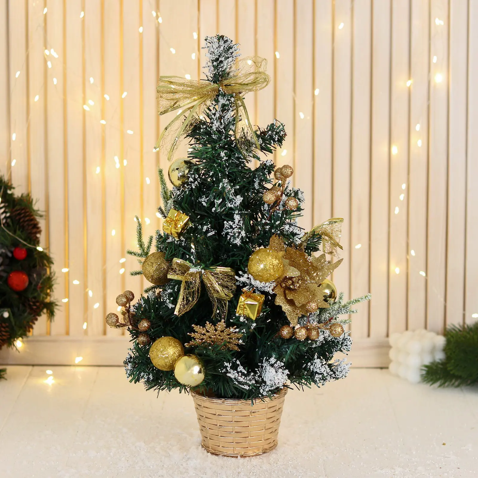 Изображение товара Ель новогодняя искусственная Зимнее волшебство 9693037 Праздничная заснеженная 58 см