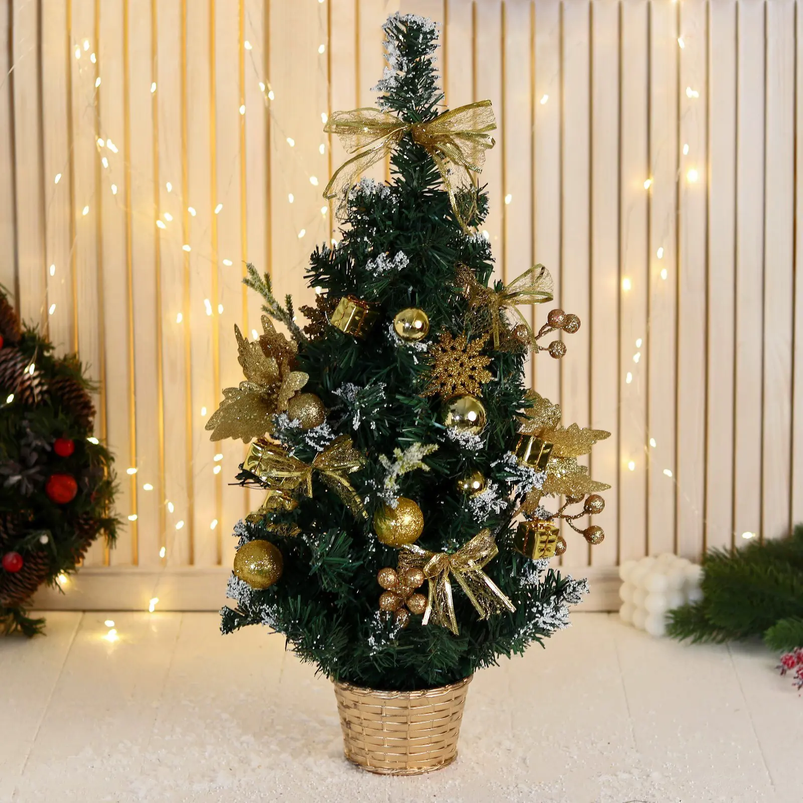 Изображение товара Ель новогодняя искусственная Зимнее волшебство 9693041 Праздничная заснеженная 58 см