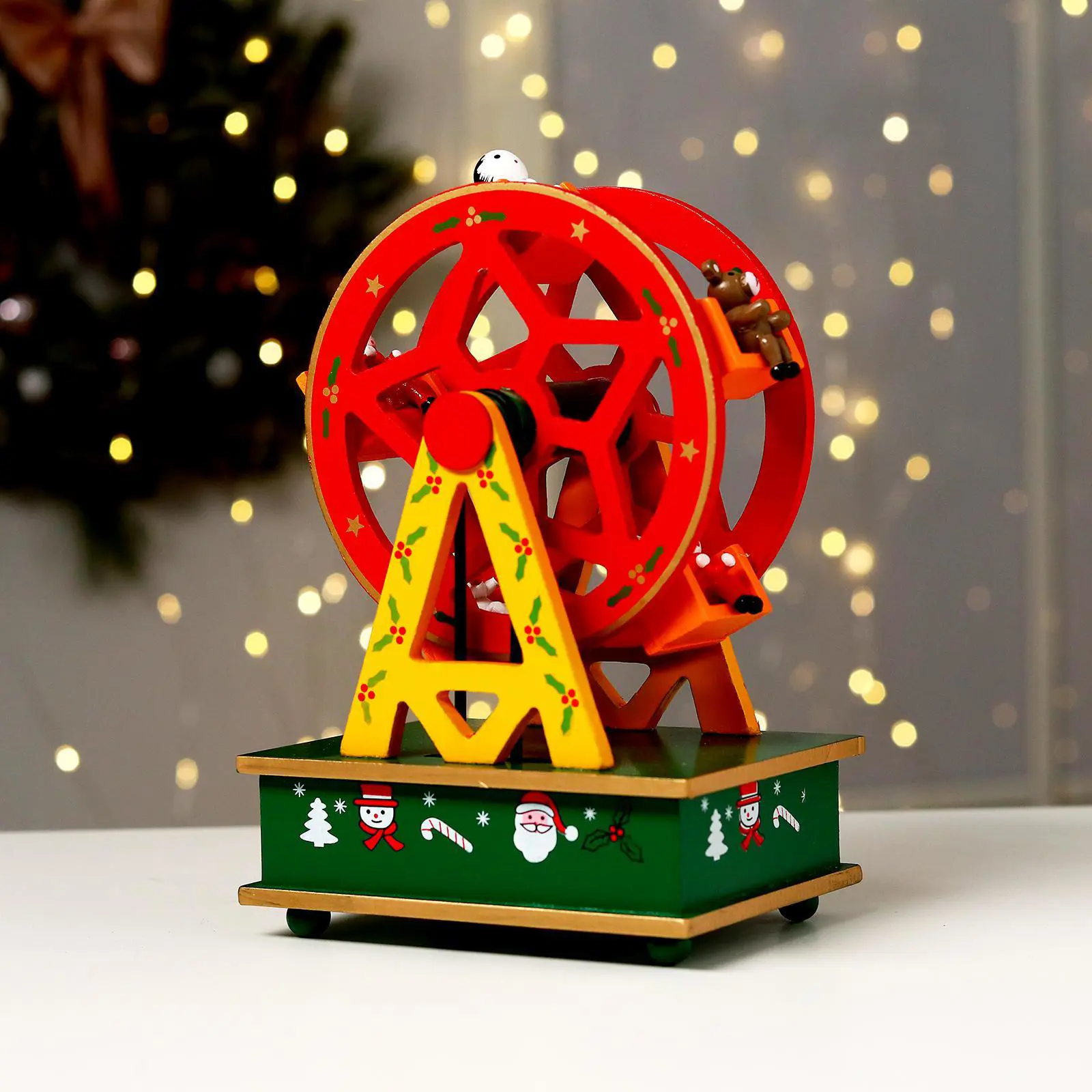 Изображение товара Новогодний Сувенир Лесная Мастерская Колесо обозрения 14x10x21 см
