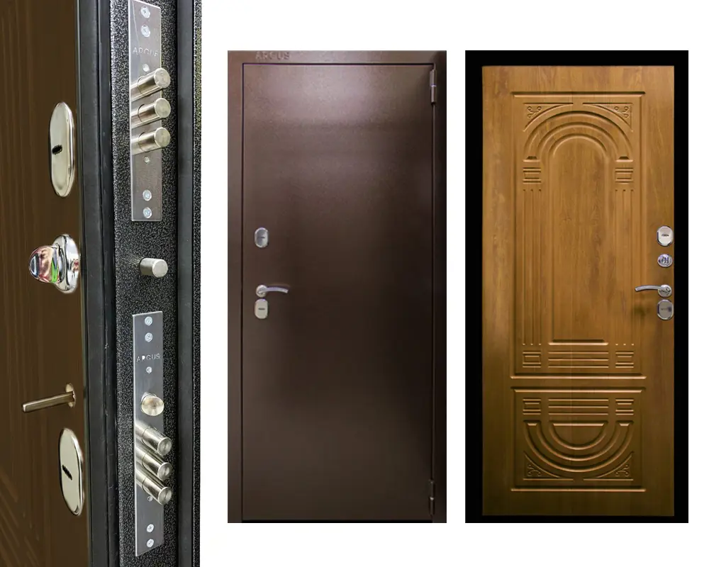 Изображение товара Входная дверь Аргус Термокомпозит правый 205х86см цвет орех