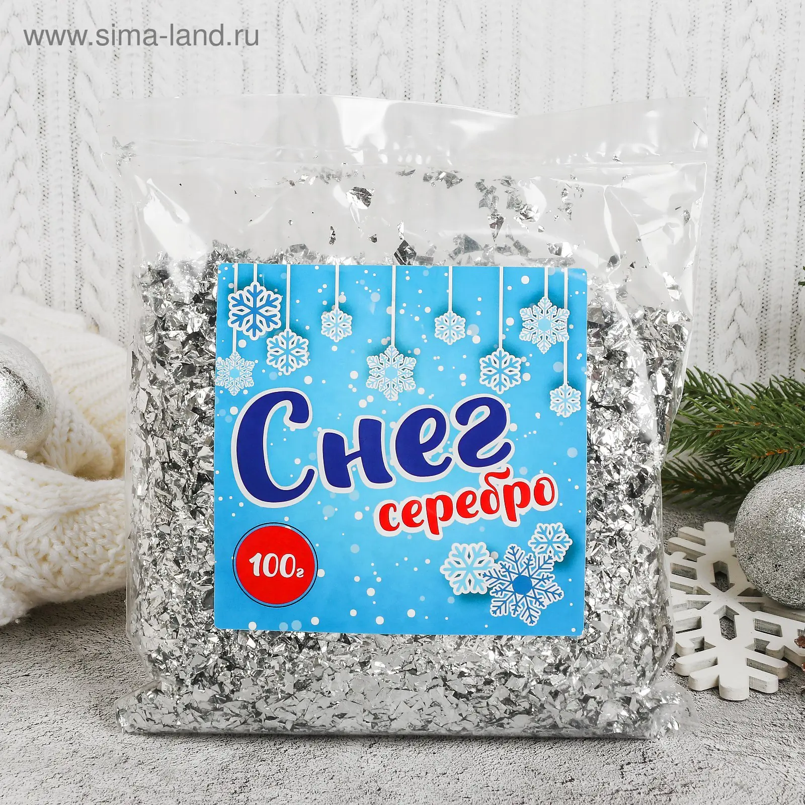 Изображение товара Крошка фольгированная Страна Карнавалия 100 г цвет серебряный