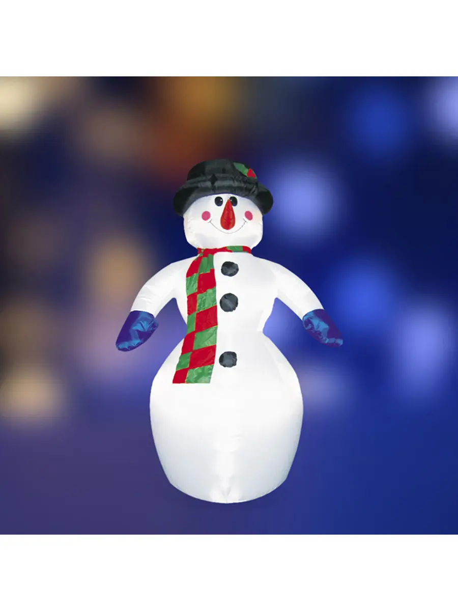 Изображение товара Светящаяся электрическая фигура Снеговик для дома Neon-night 1 лампа h 40 см разноцветный
