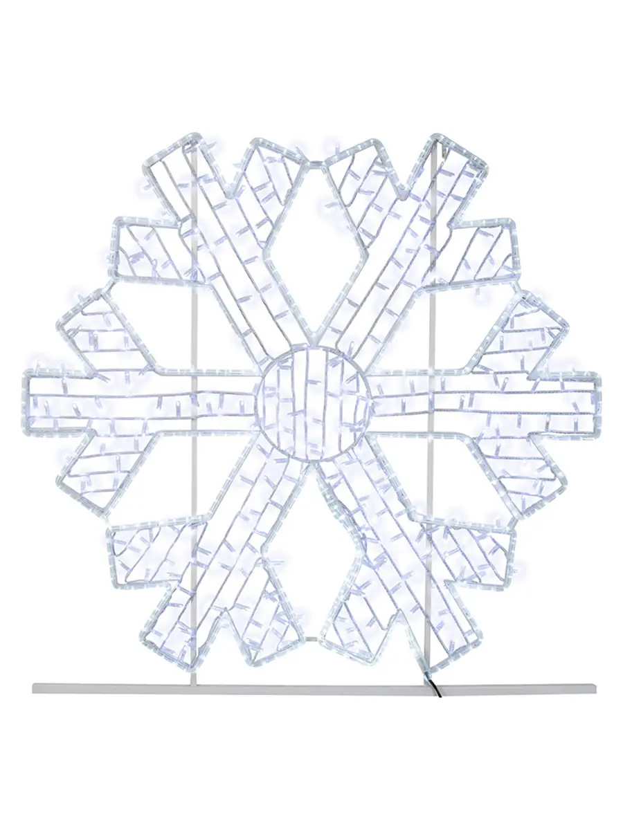Изображение товара Светящаяся электрическая фигура Снежинка для дома Neon-night 200 ламп h 123 см бесцветный/прозрачный