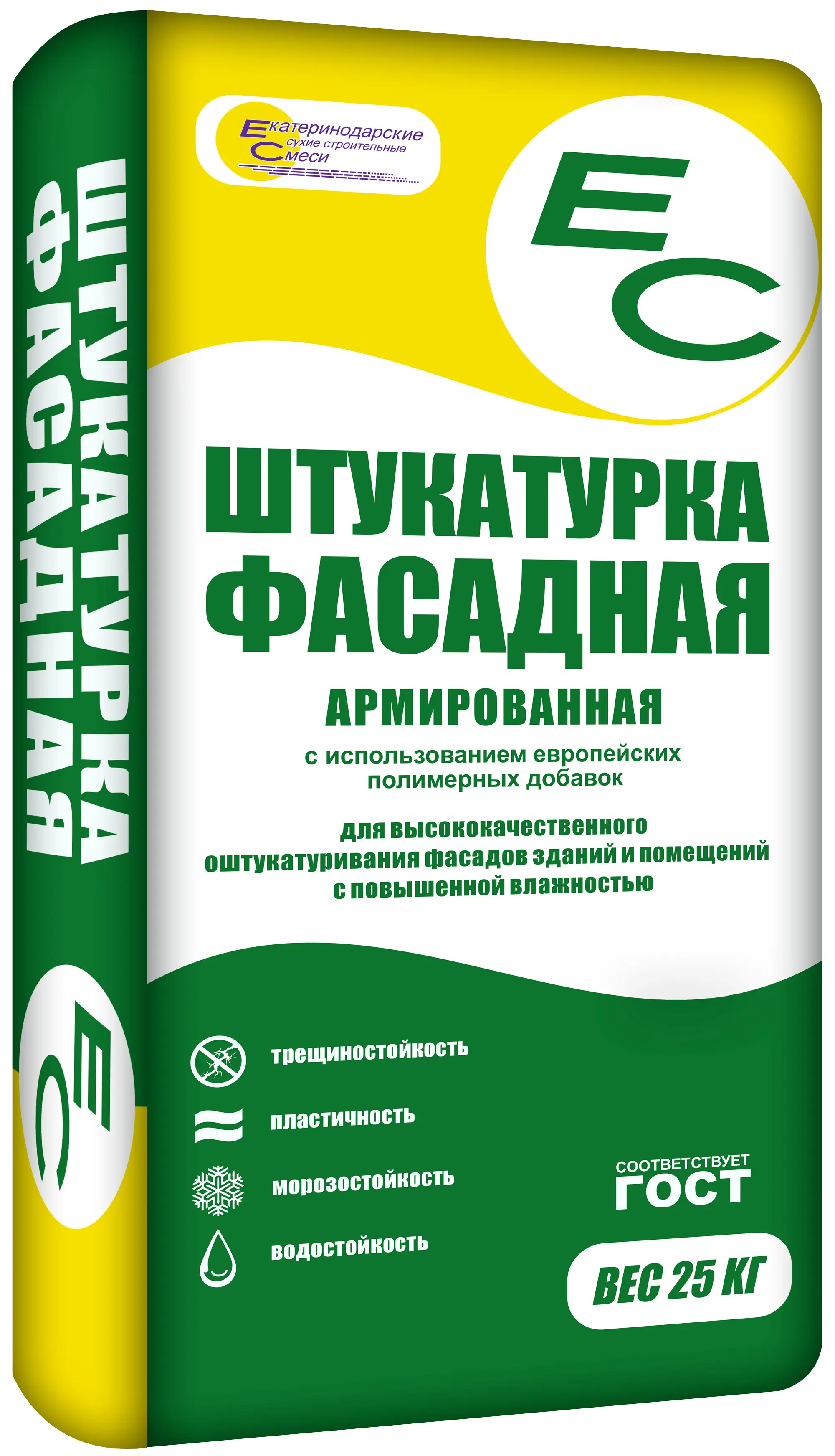 Изображение товара Штукатурка цементная ЕС фасадная 25 кг