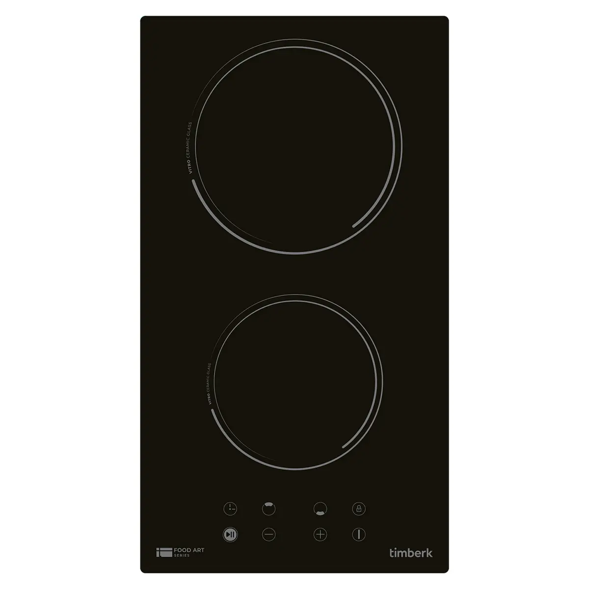 Изображение товара Электрическая варочная панель Timberk Hi-Light 26 см 2 конфорки цвет черный
