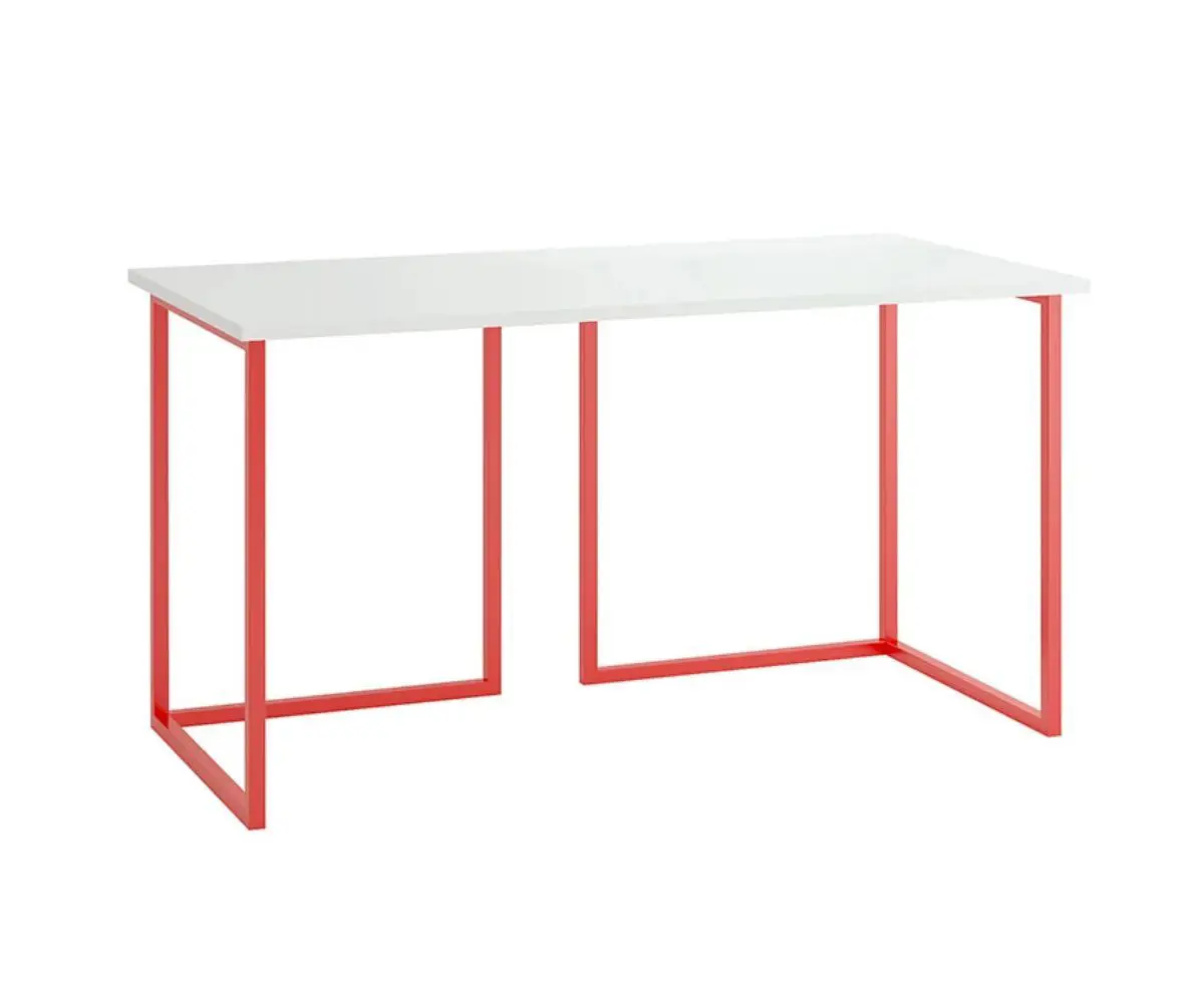 Изображение товара Компьютерный стол Огого обстановочка Board белый/красный 140x74x70 см