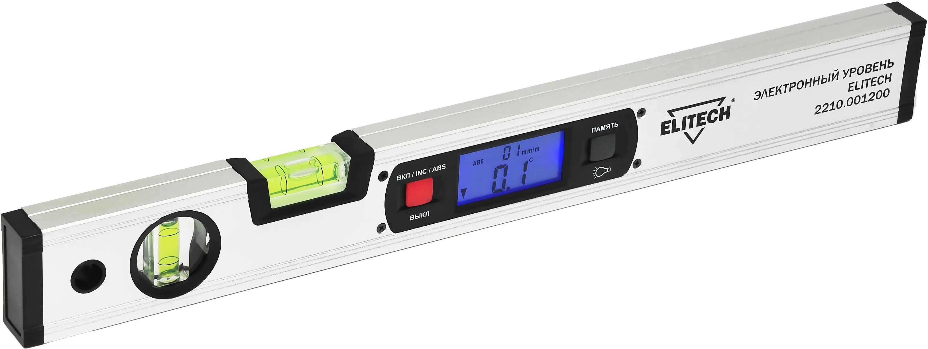 Изображение товара Цифровой уровень Elitech 2210.001200 с магнитным креплением и дисплеем