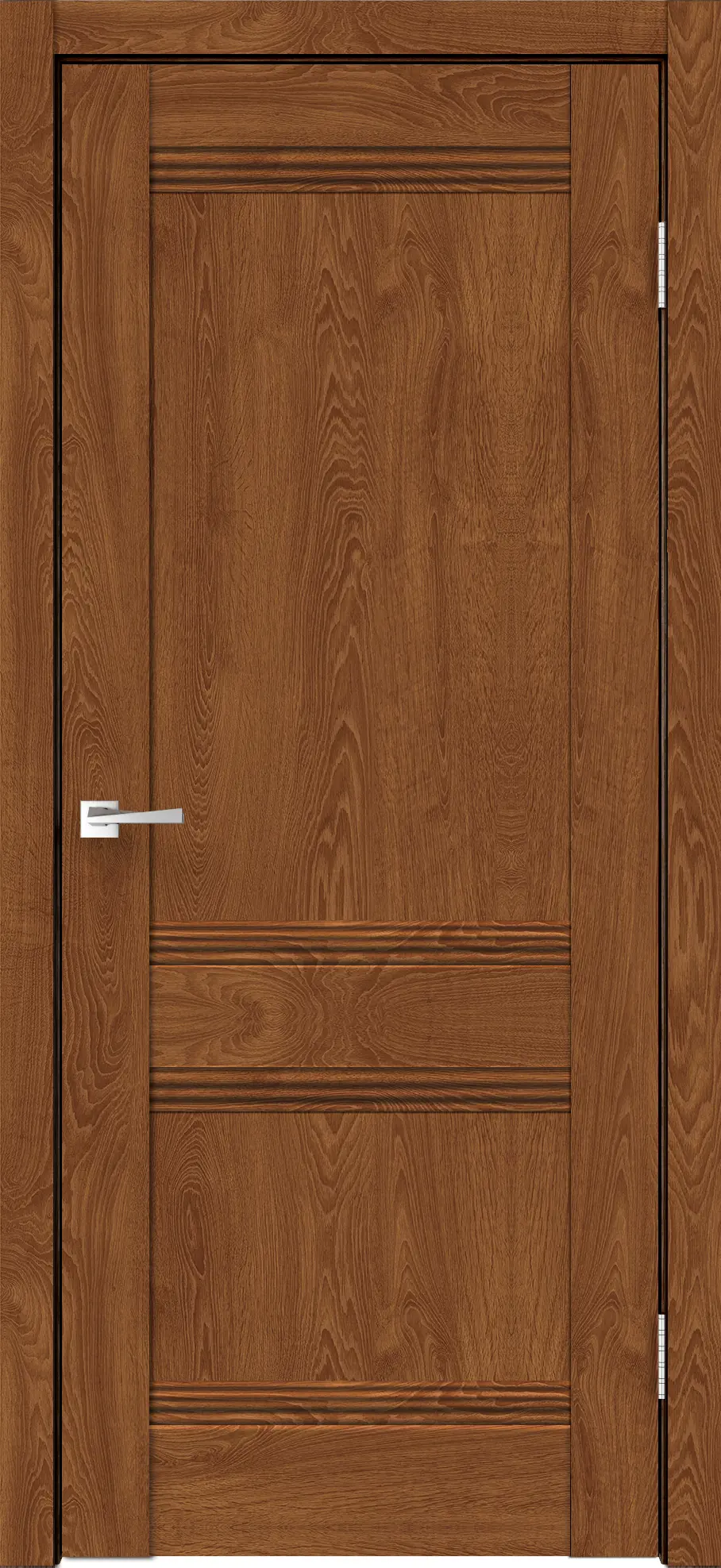 Изображение товара Дверь межкомнатная глухая Тоскана 60x200 см финиш бумага цвет дуб тернер коричневый с замком и петлями