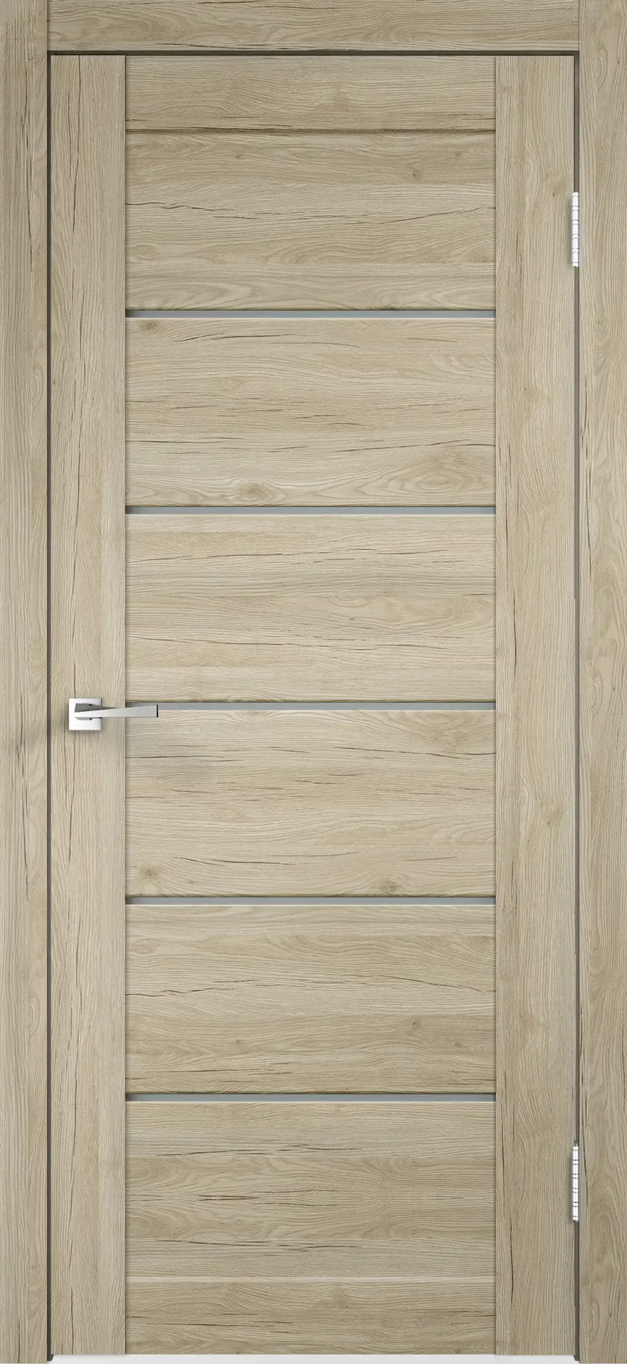 Изображение товара Межкомнатная дверь со стеклом Skyline 2 90x200 см ПВХ дуб рустик серый без замка