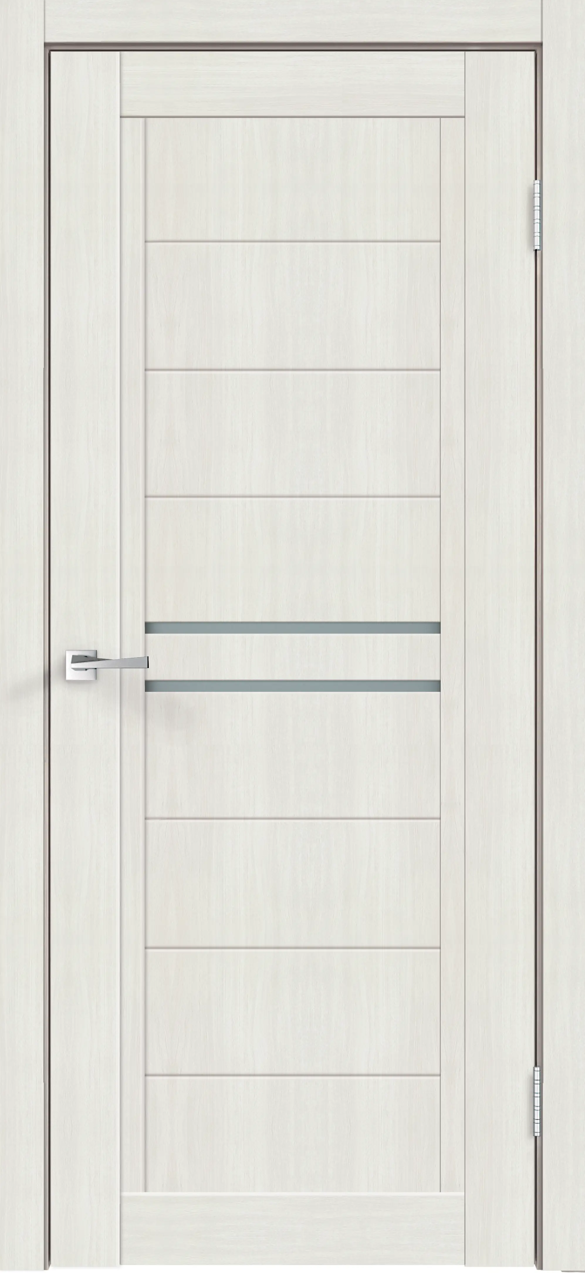 Изображение товара Дверь межкомнатная Некст 2 90x200 см ПВХ дуб молочный со стеклом