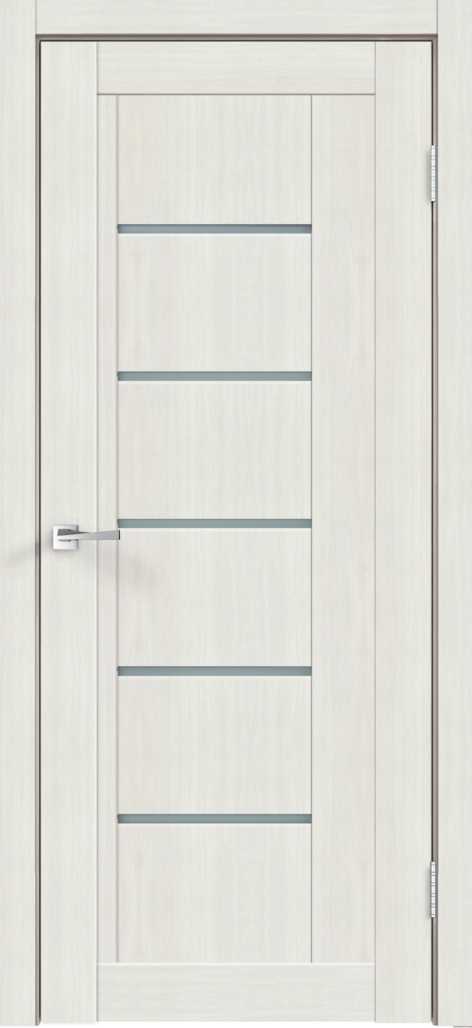 Изображение товара Дверь межкомнатная со стеклом Некст 3 90x200 см ПВХ дуб молочный с замком