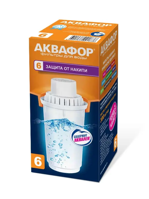 Изображение товара Кассета для кувшина Аквафор B100-6, для жесткой воды