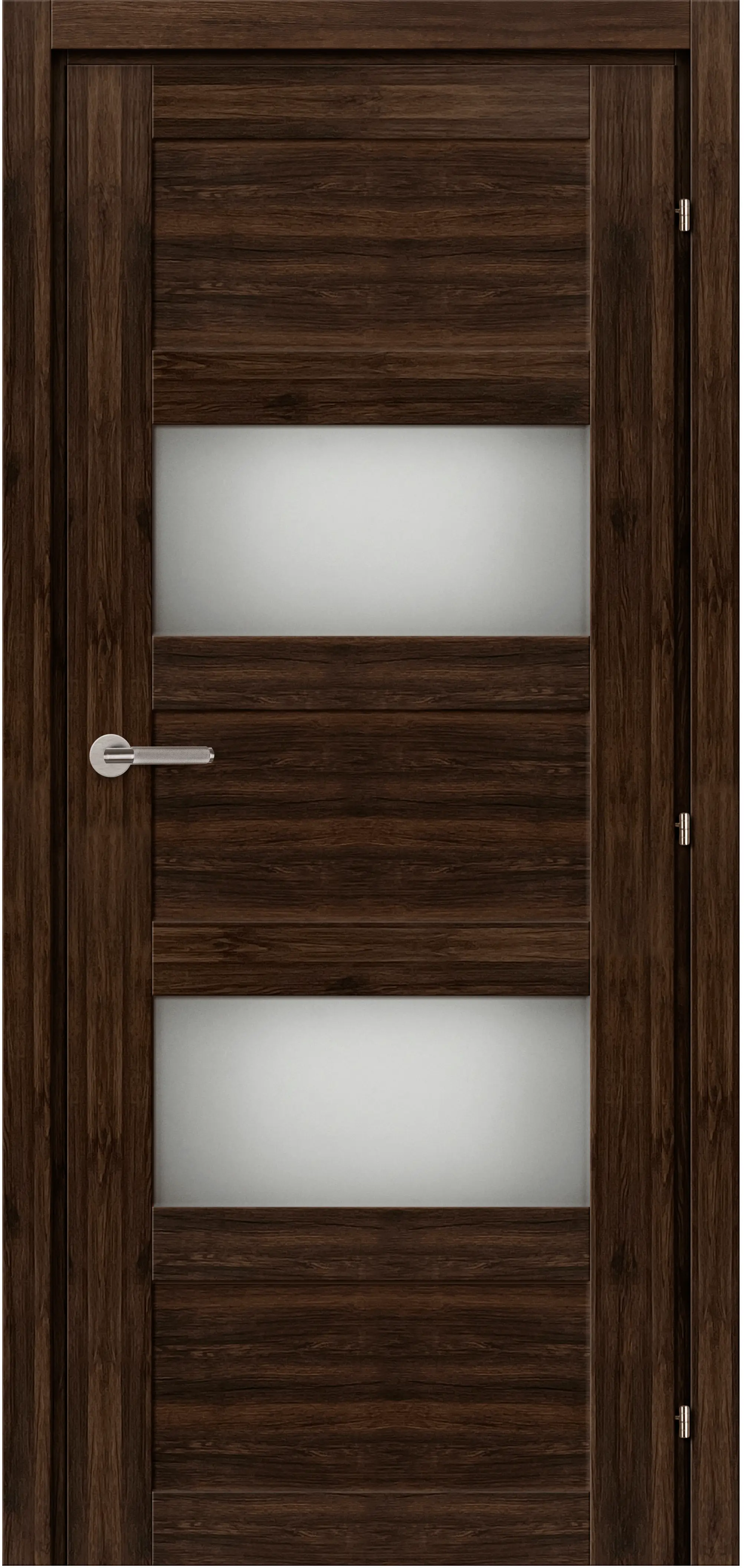 Изображение товара Межкомнатная остекленная дверь Presto Санремо 60x200 см с замком и петлями коричневая