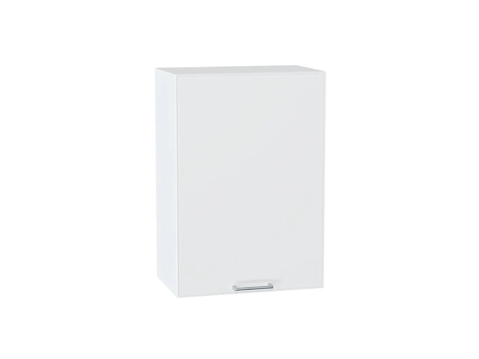 Изображение товара Навесной шкаф с 1-ой дверцей Сурская Мебель Мемфис 50x71.60x31.80 см МДФ цвет белый/белый софт