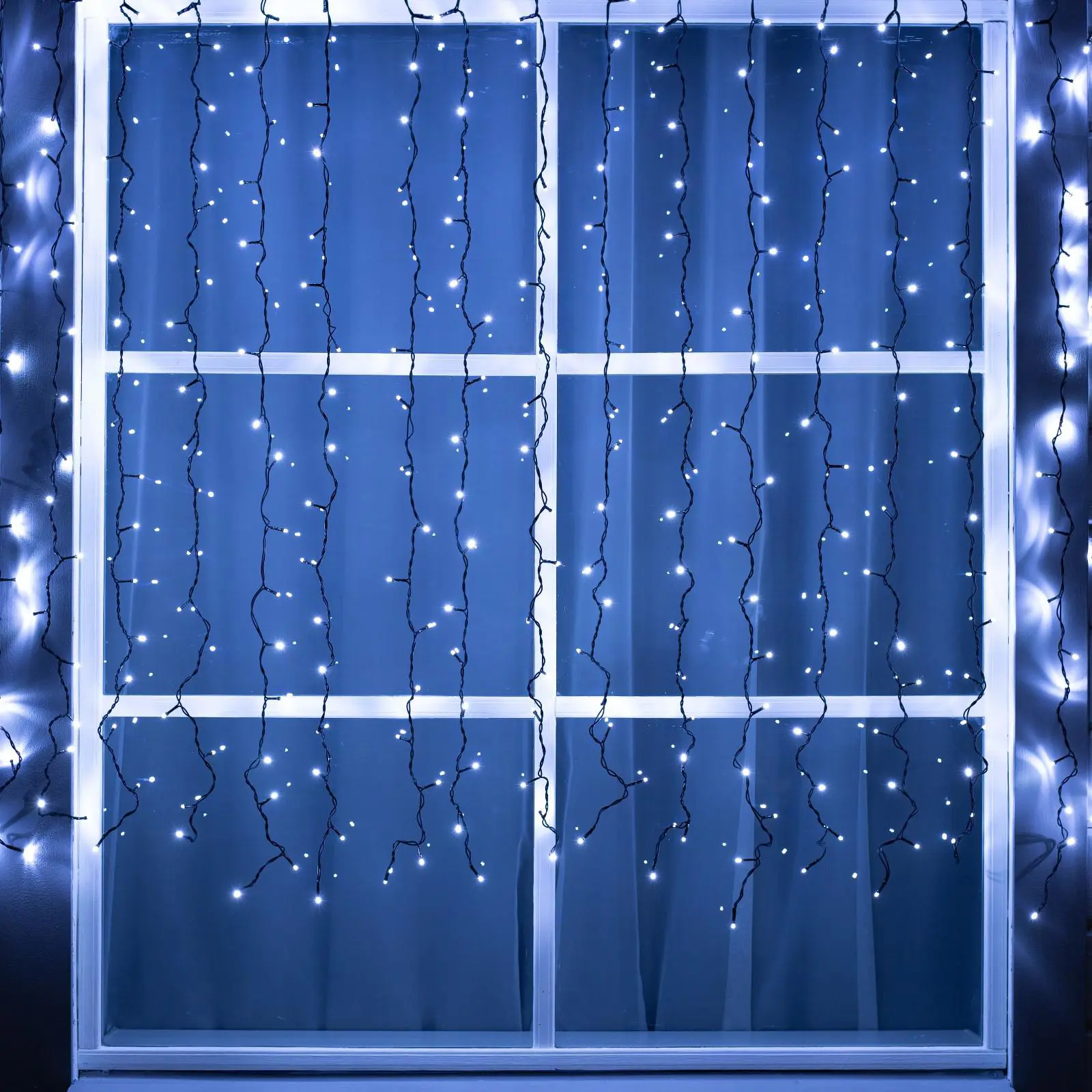 Изображение товара Электрогирлянда универсальная Luazon lighting 3584230 занавес 2x2 м 360 ламп белый 1 режим работы