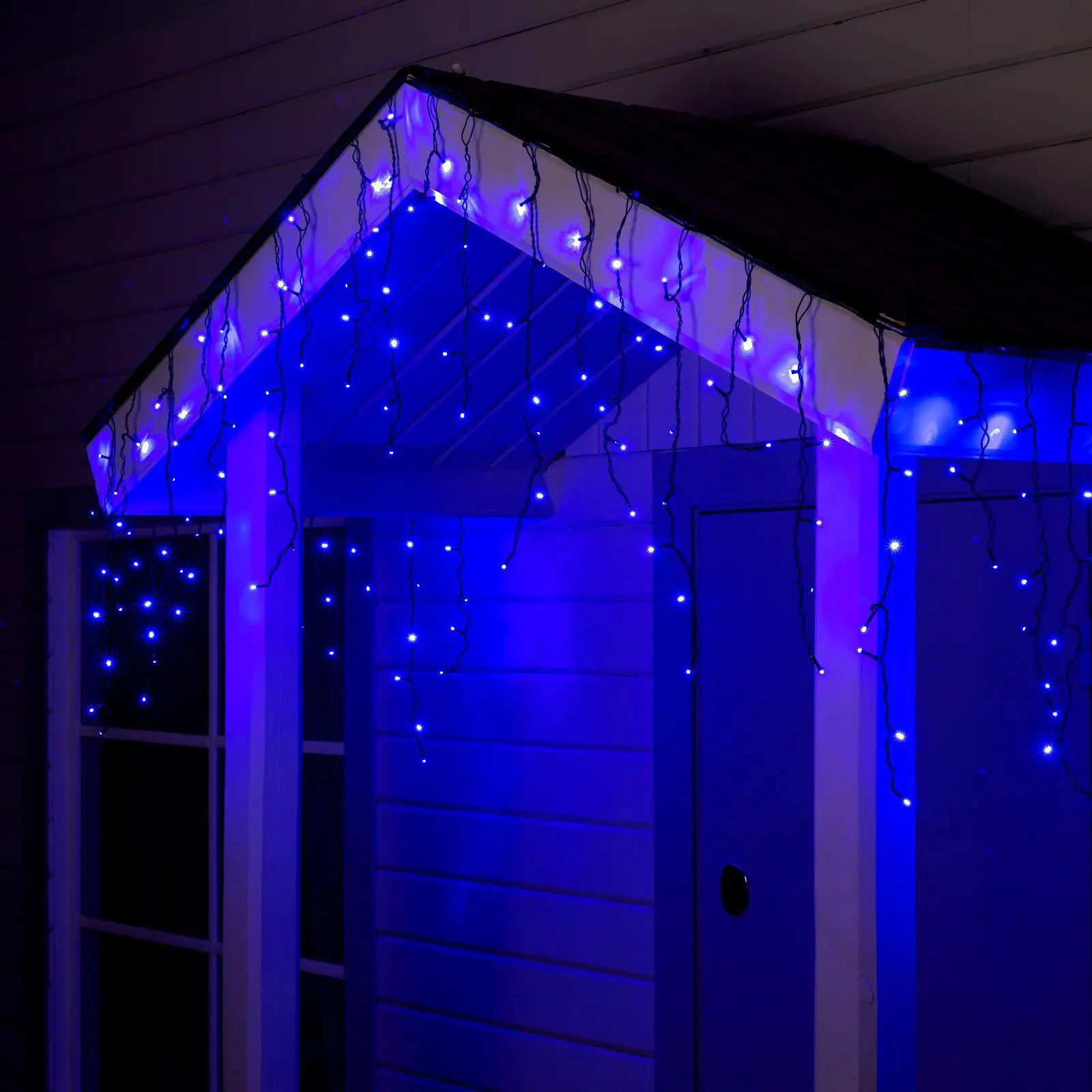 Изображение товара Электрогирлянда универсальная Luazon lighting бахрома 4x4 м 180 ламп синий 8 режимов работы