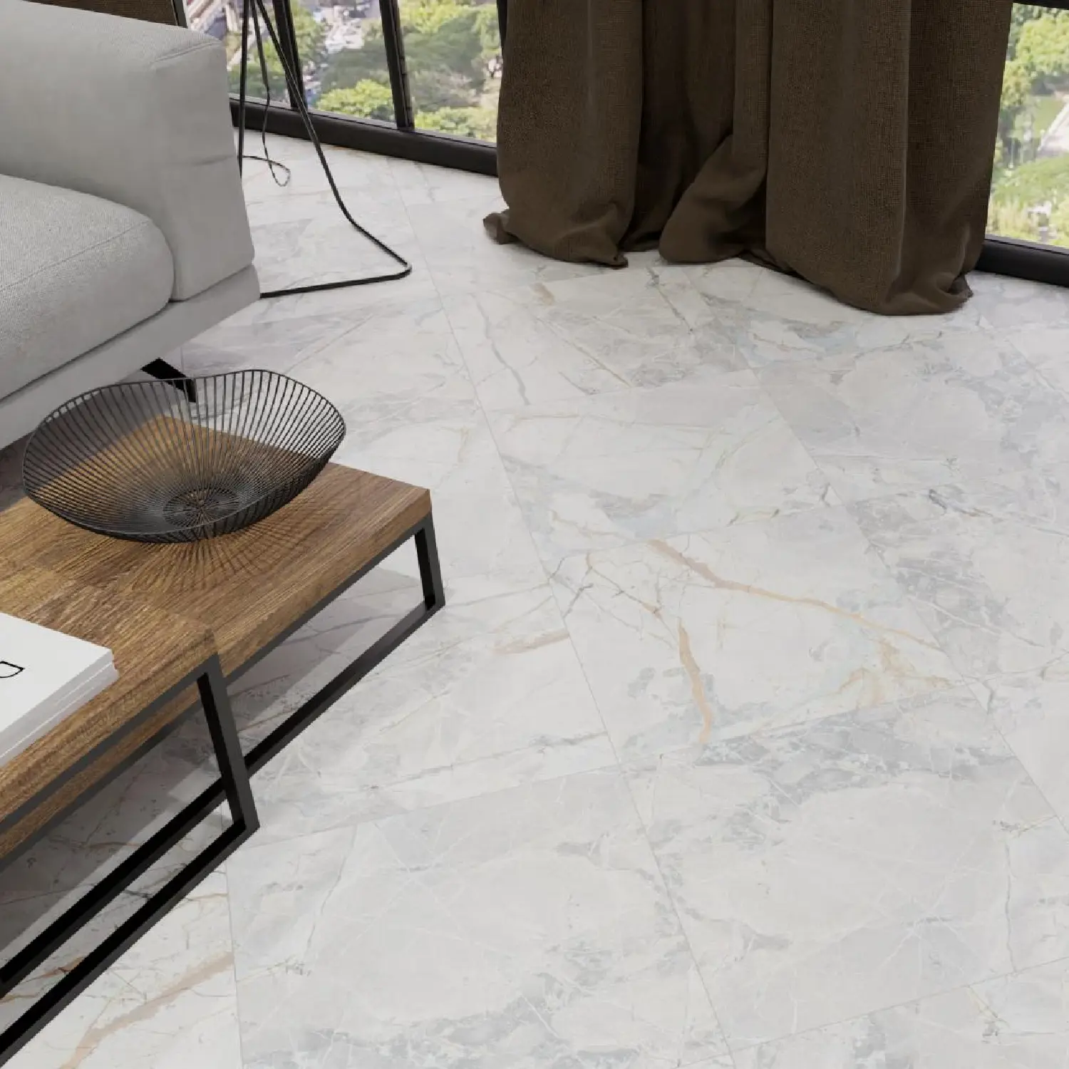 Изображение товара Керамогранит Beryoza Ceramika Tyndal Gp White 50x50 см