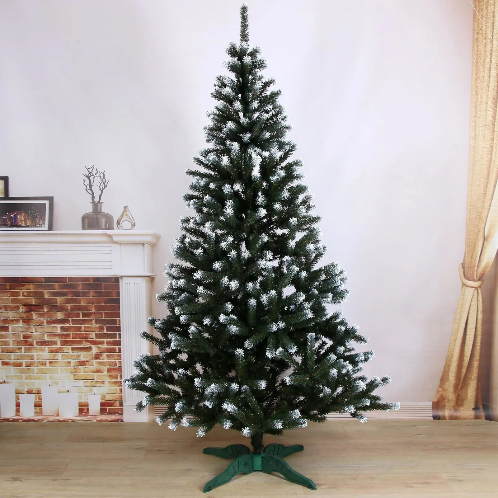 Изображение товара Ель новогодняя искусственная Зимнее волшебство Таёжная белоснежная заснеженная 220 см