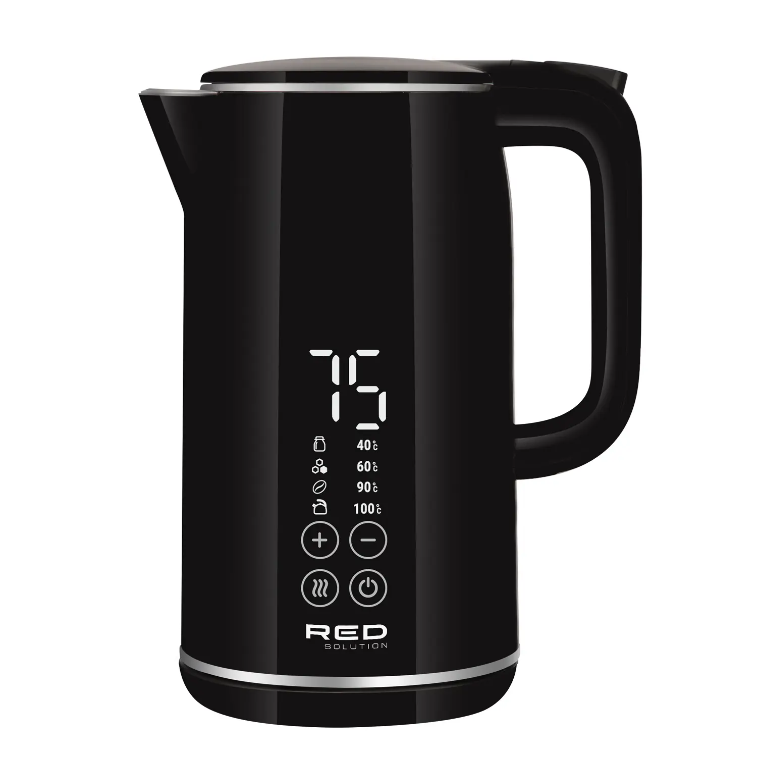 Изображение товара Электрический чайник Red solution RK-M1301D 1.6 л металл с пластиковым покрытием цвет черный